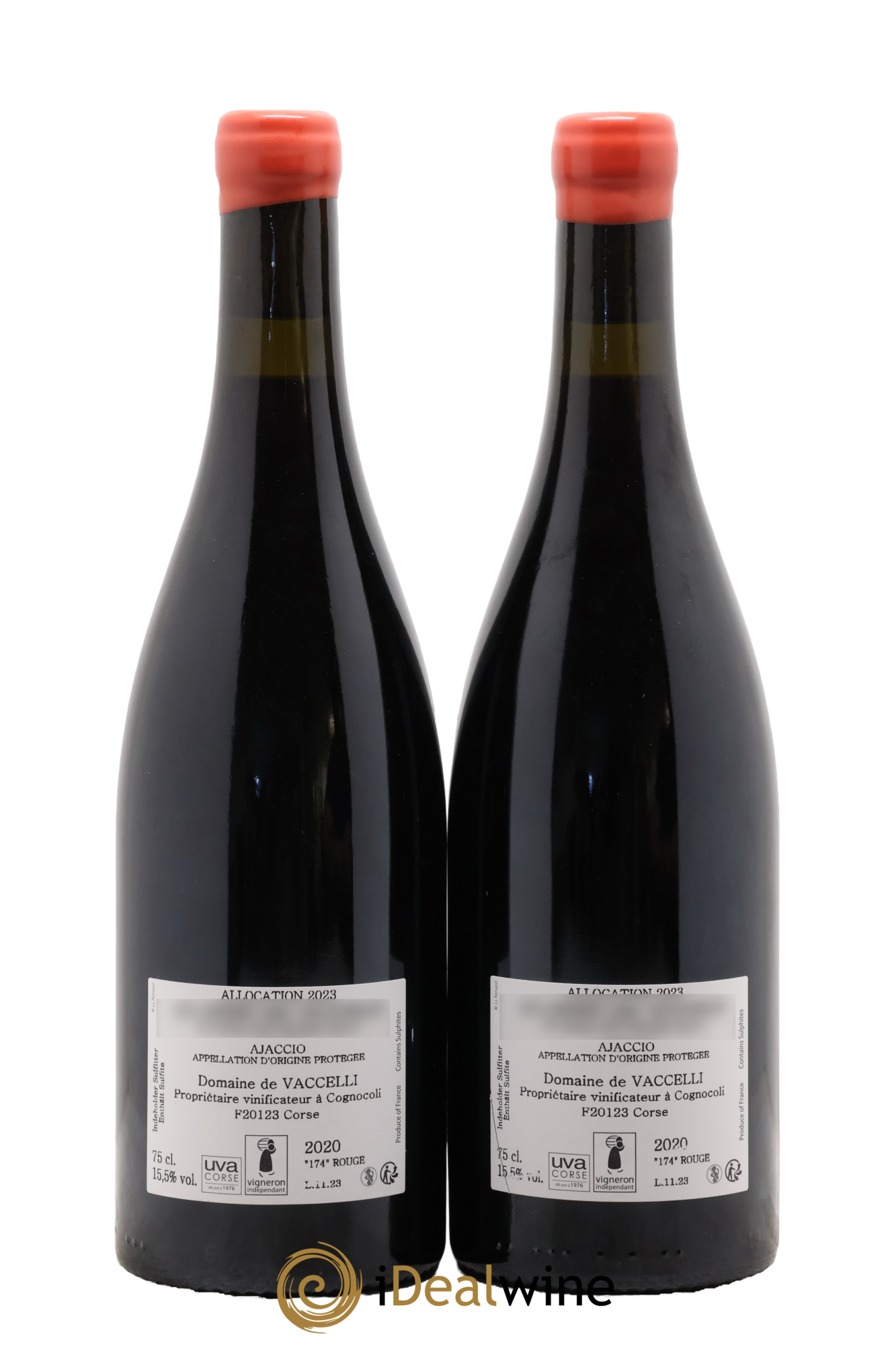 Ajaccio Granit 174 Vaccelli 2020 - Lot of 2 bottles - 1