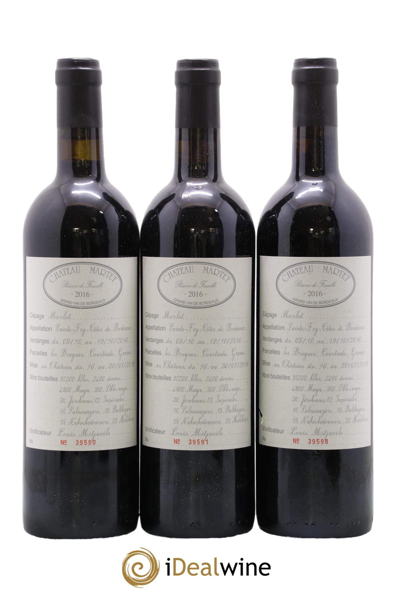 Château Martet 2016 - Posten von 3 Flaschen - 0