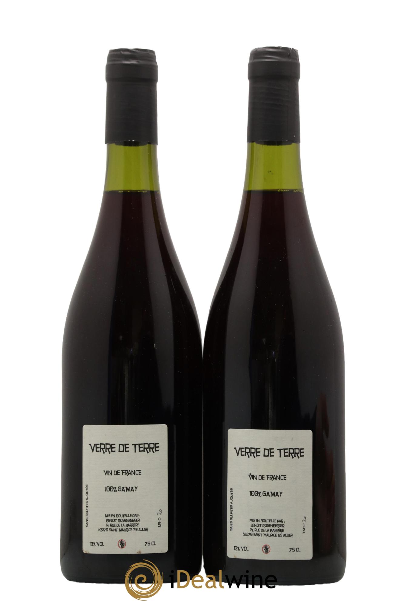 Vin de France Verre de Terre Loup des Vignes Benoit Rosenberger  2020 - Lot of 2 bottles - 1