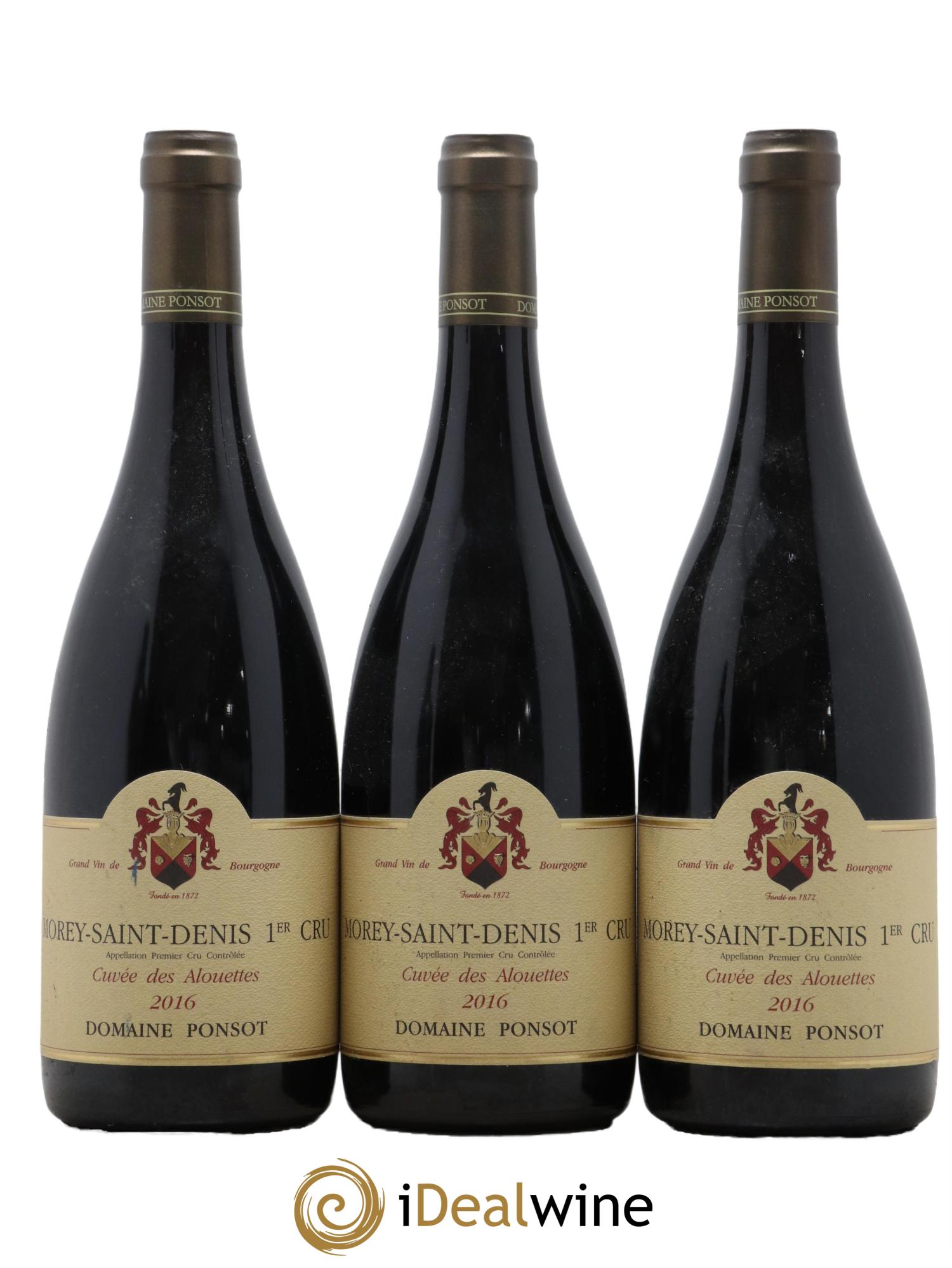 Morey-Saint-Denis 1er Cru Cuvée des Alouettes Ponsot (Domaine) 2016 - Lot de 3 bouteilles - 0