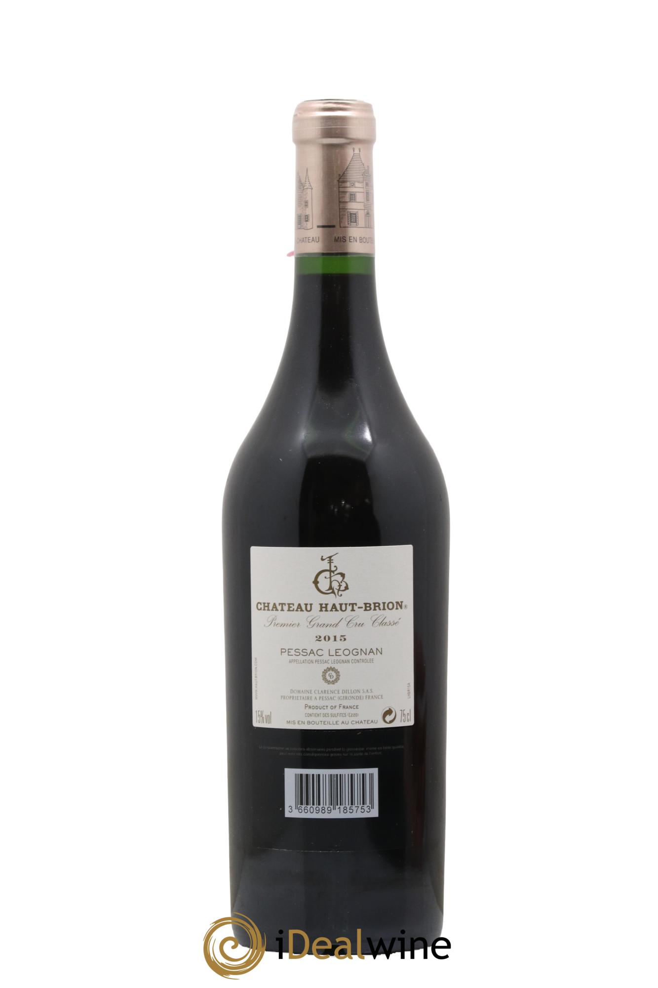 Château Haut Brion 1er Grand Cru Classé 2015 - Lot de 1 bouteille - 2