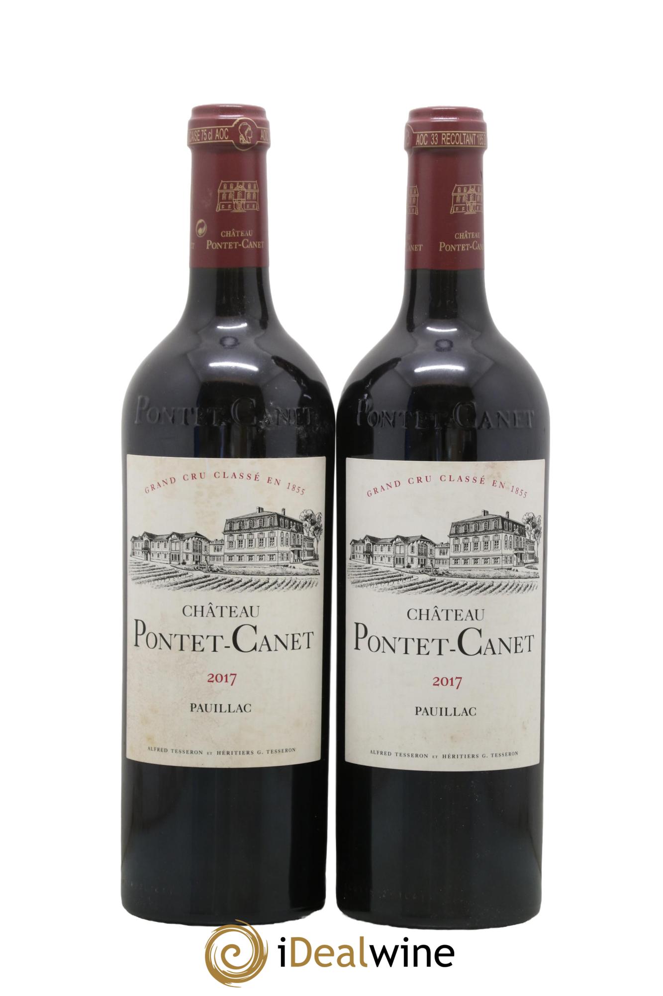 Château Pontet Canet 5ème Grand Cru Classé 2017 - Lot de 2 bouteilles - 0