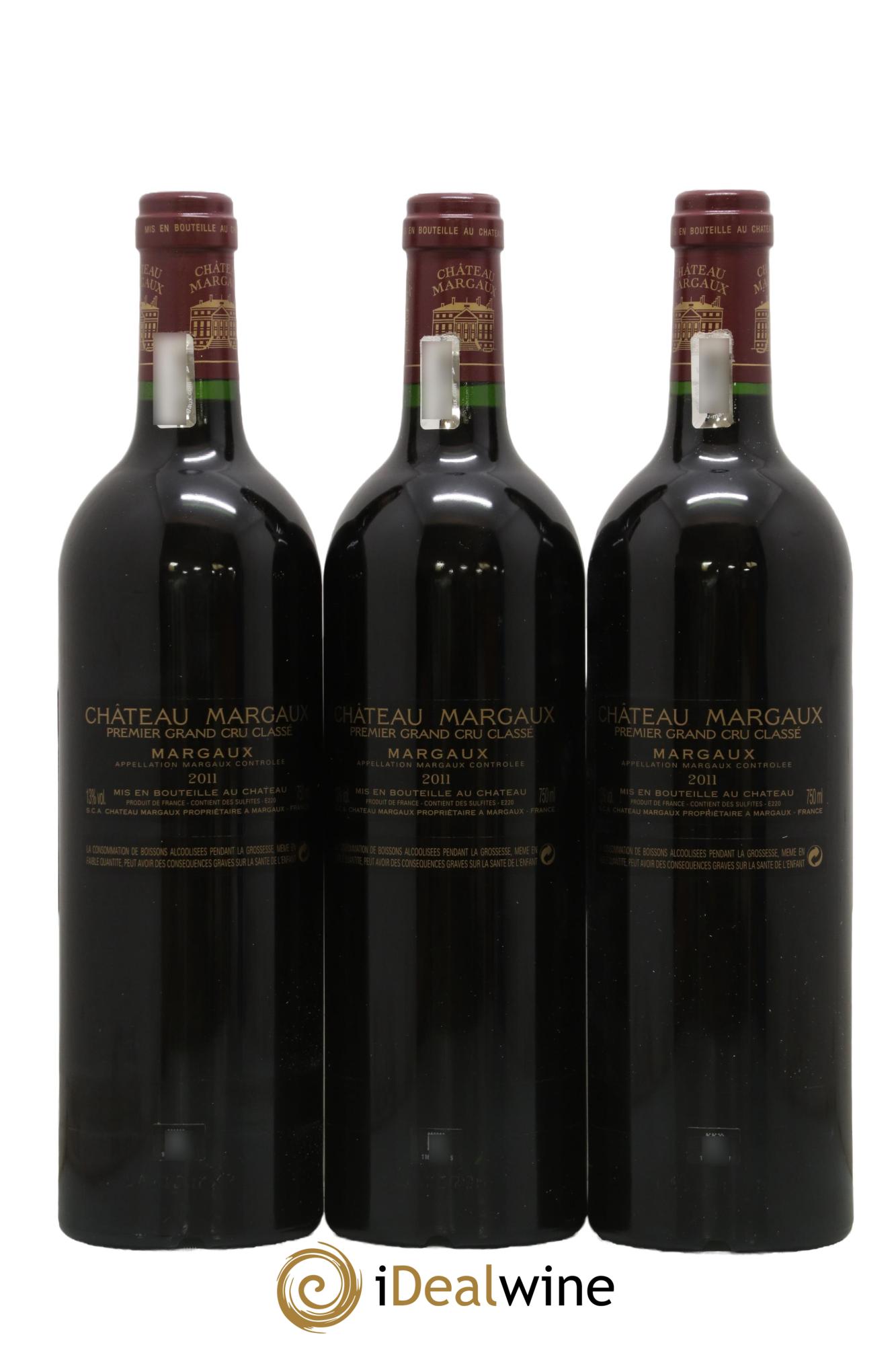 Château Margaux 1er Grand Cru Classé 2011 - Lot of 3 bottles - 1
