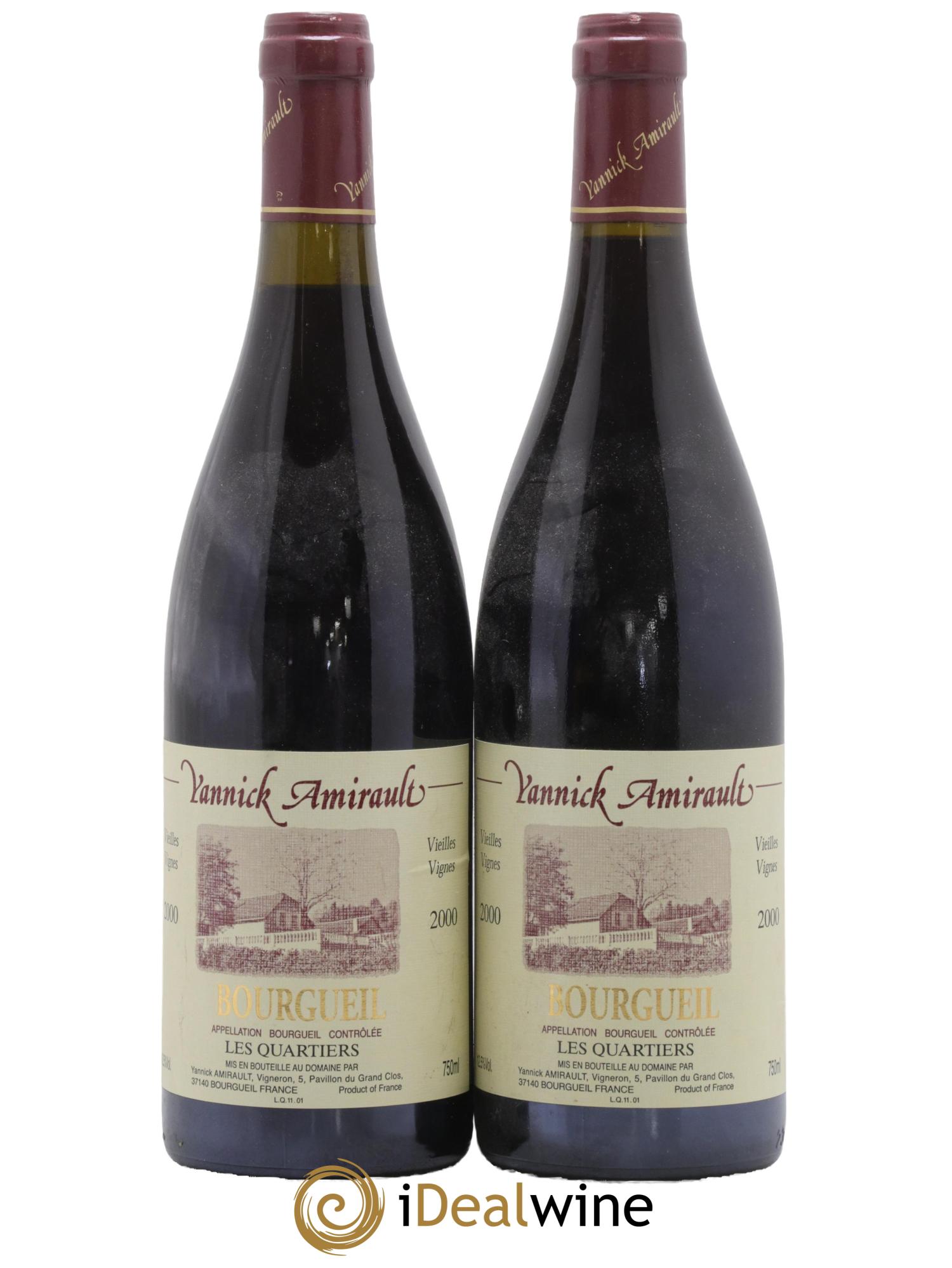 Bourgueil Les Quartiers Yannick Amirault (Domaine) 2000 - Lot de 2 bouteilles - 0