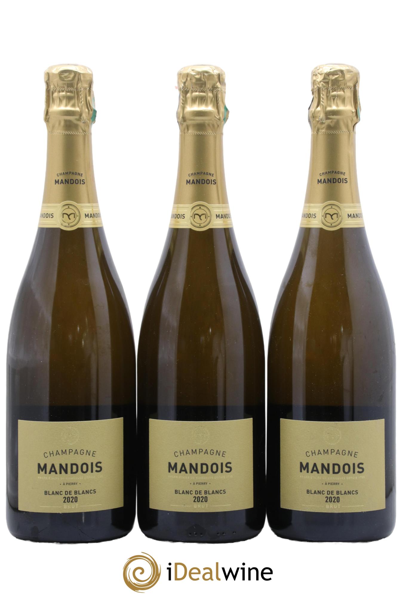 Champagne Blanc de Blancs Maison Mandois 2020 - Lot de 3 bouteilles - 0
