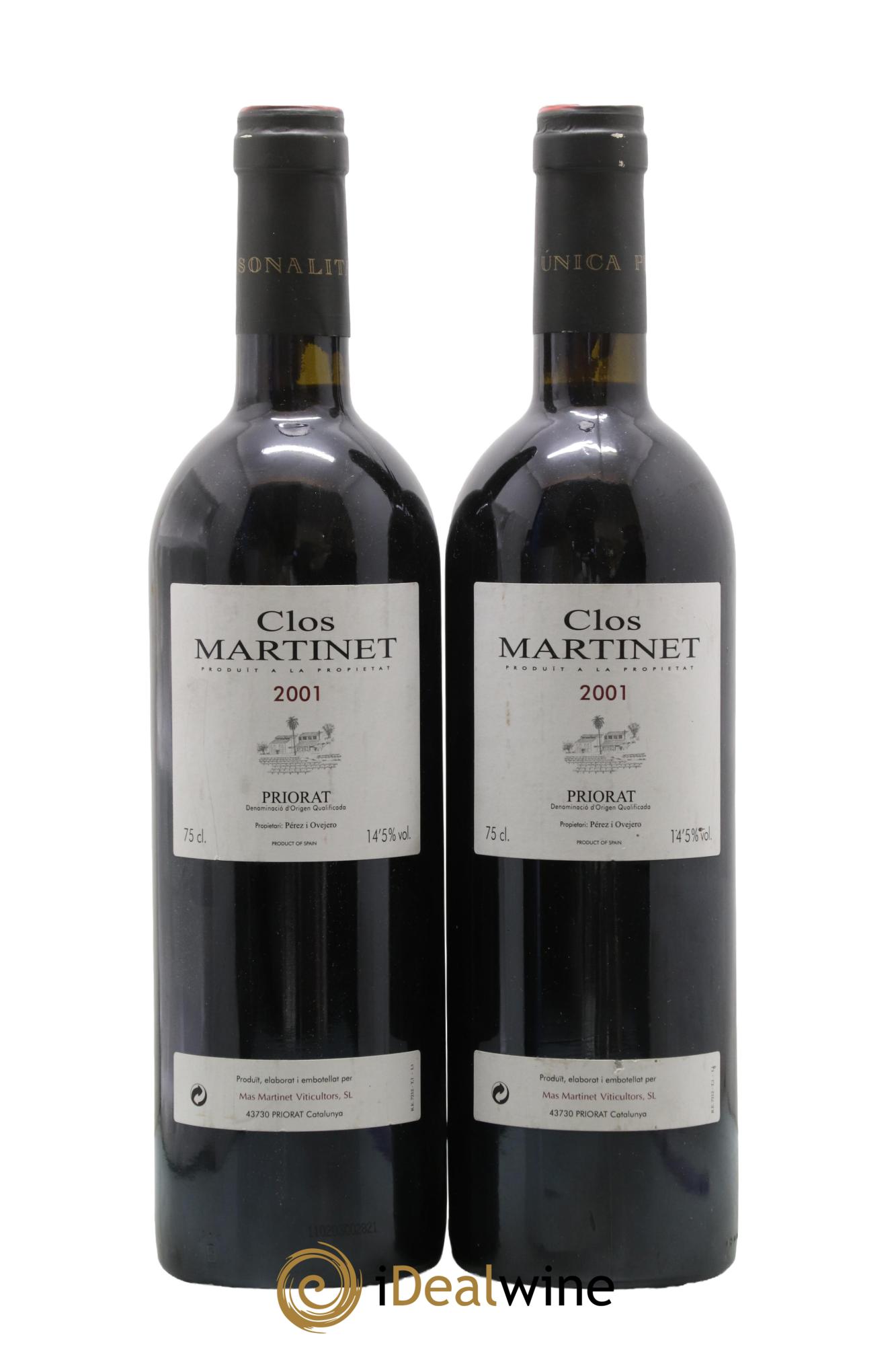 Priorat Clos Martinet DOCA Mas Martinet Viticultors 2001 - Lotto di 2 bottiglie - 0