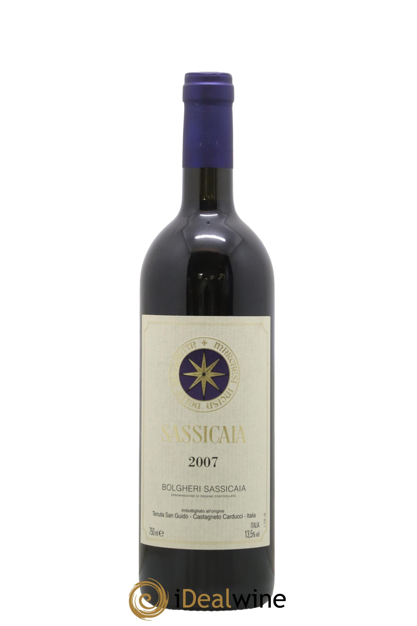 Bolgheri DOC Sassicaia Tenuta San Guido 2007 - Lotto di 1 bottiglia - 0