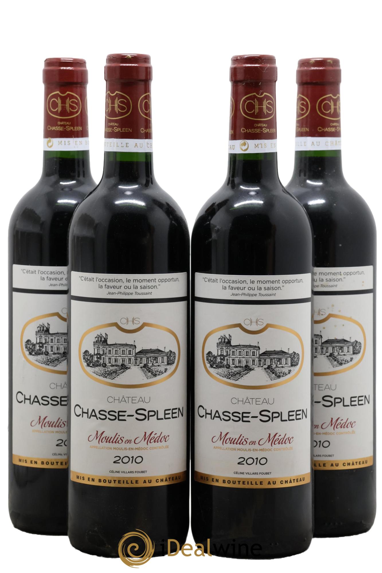 Château Chasse Spleen 2010 - Posten von 4 Flaschen - 0