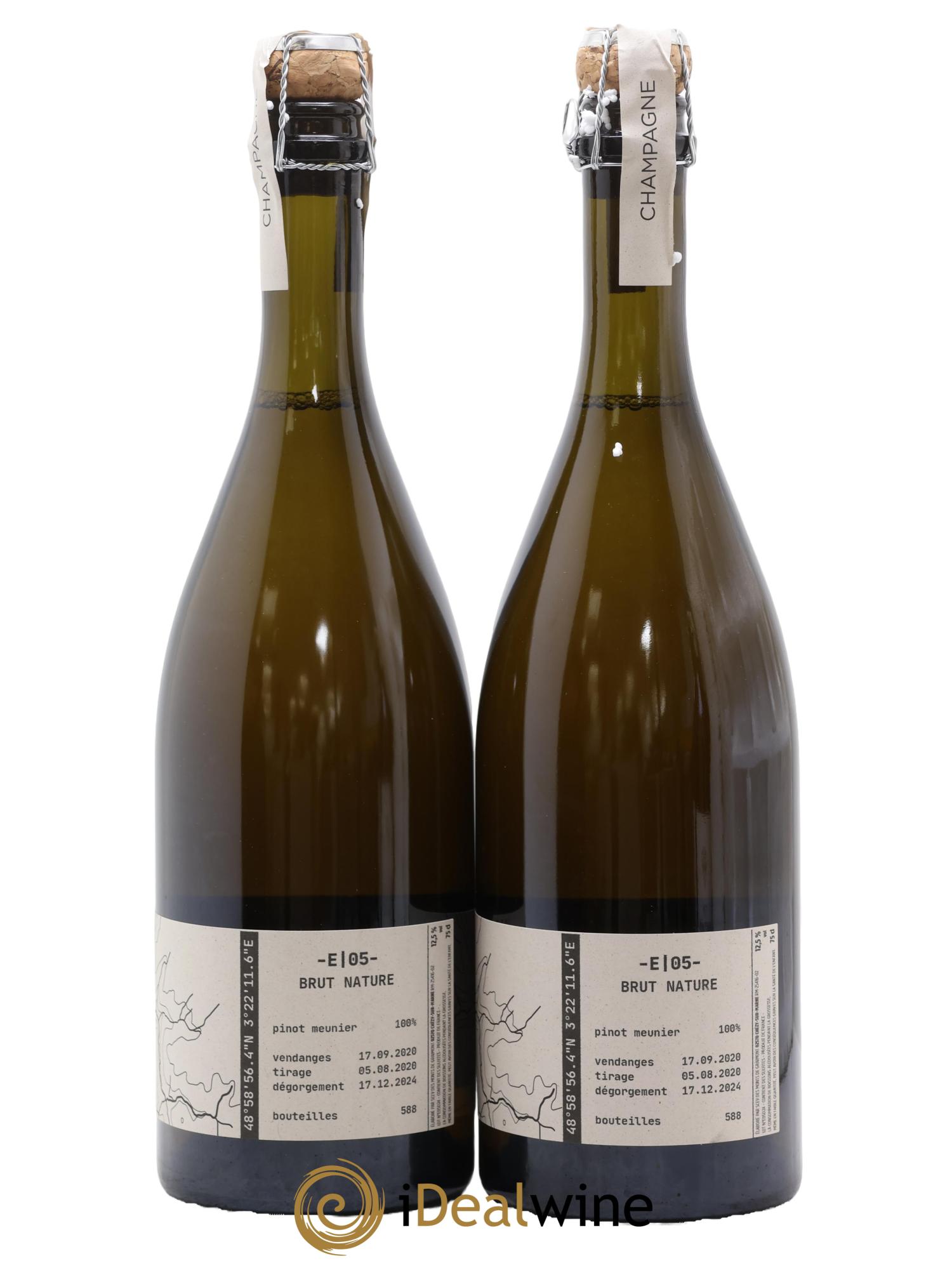 Champagne E 05 Tom Gauditiabois 2020 - Lot de 2 bouteilles - 1