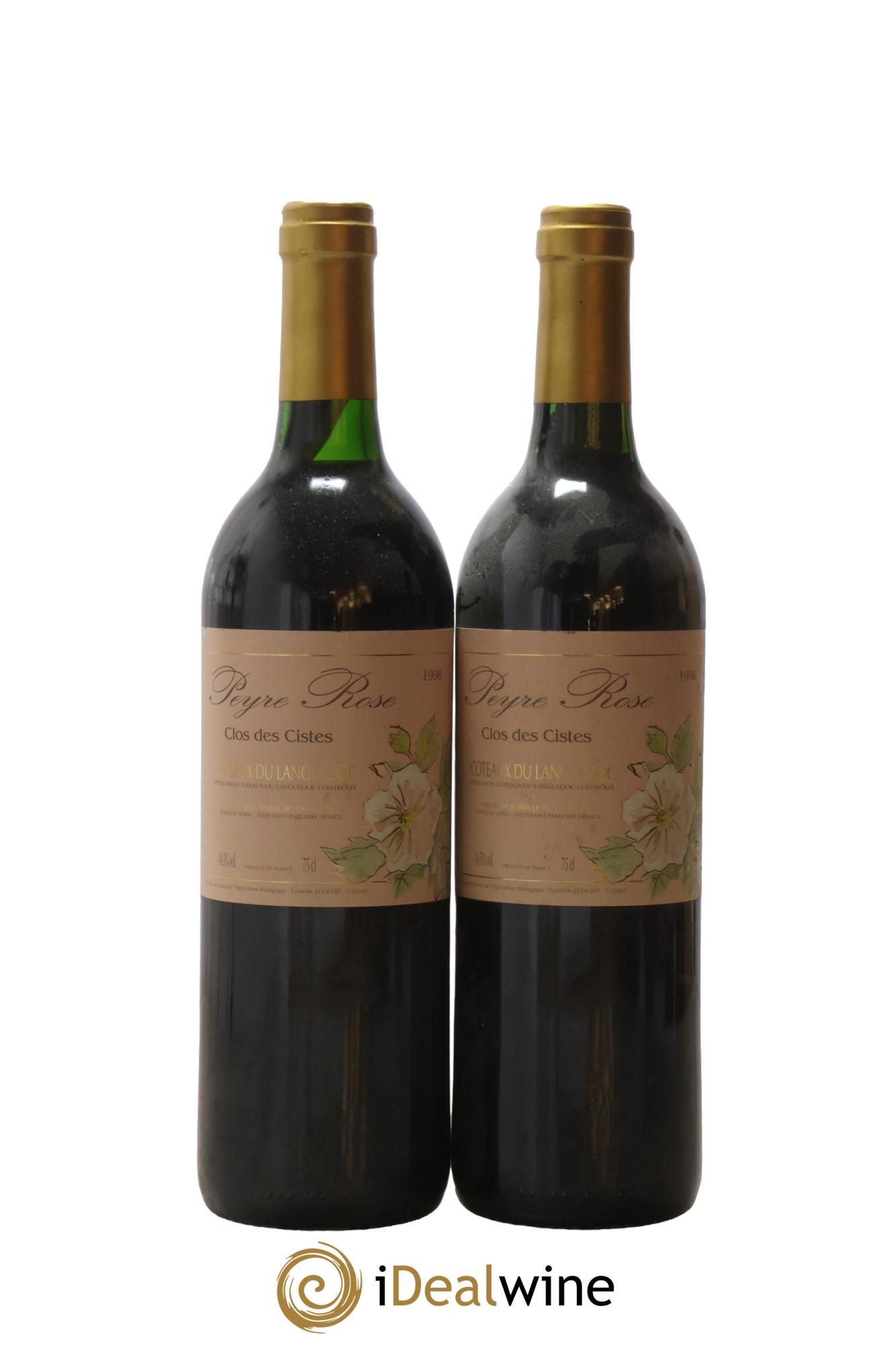 Vin de France (anciennement Coteaux du Languedoc) Domaine Peyre Rose Les Cistes Marlène Soria 1998 - Lotto di 2 bottiglie - 0
