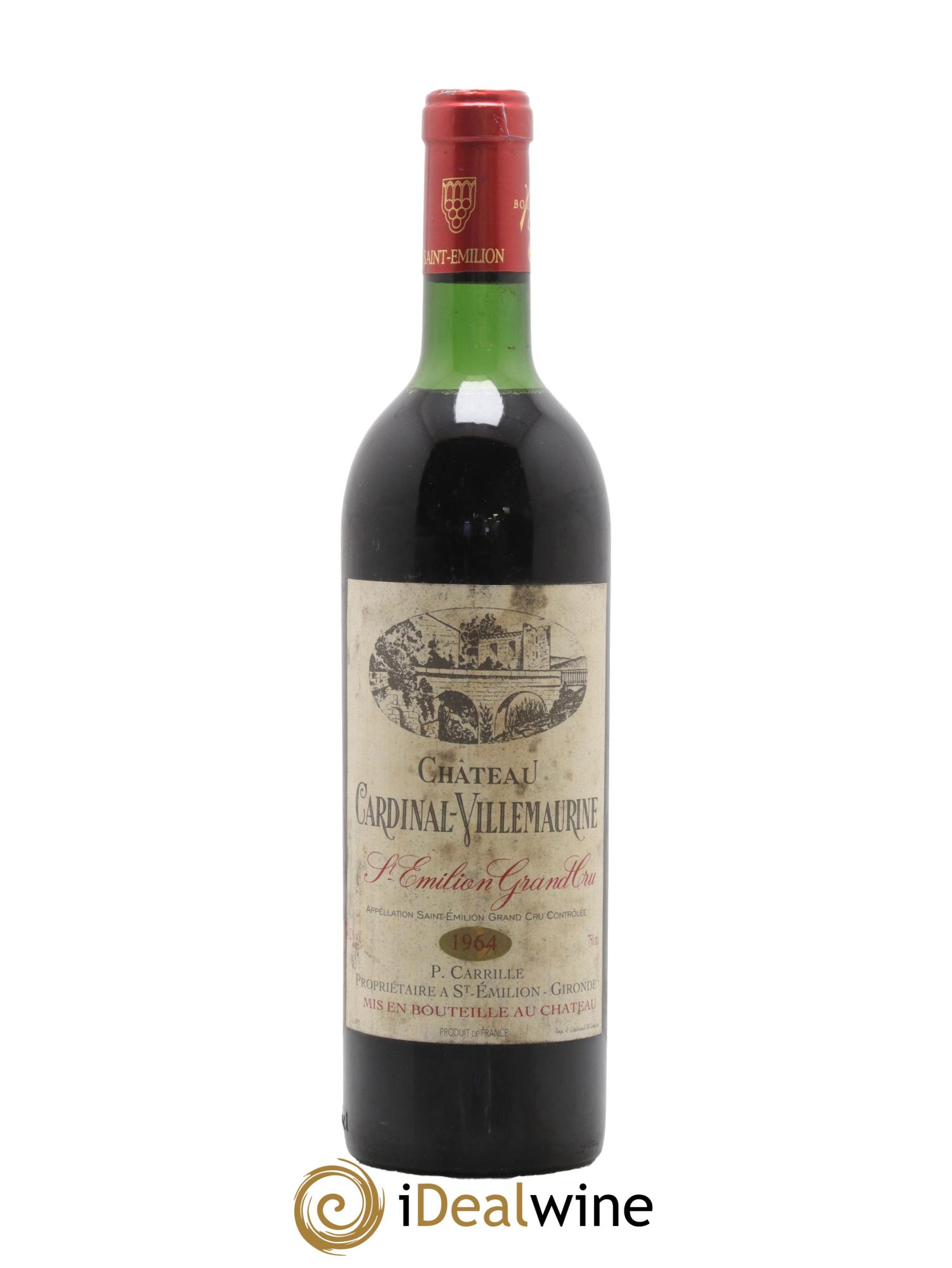 Saint-Émilion Grand Cru Château Cardinal Villemaurine 1964 - Lot de 1 bouteille - 0