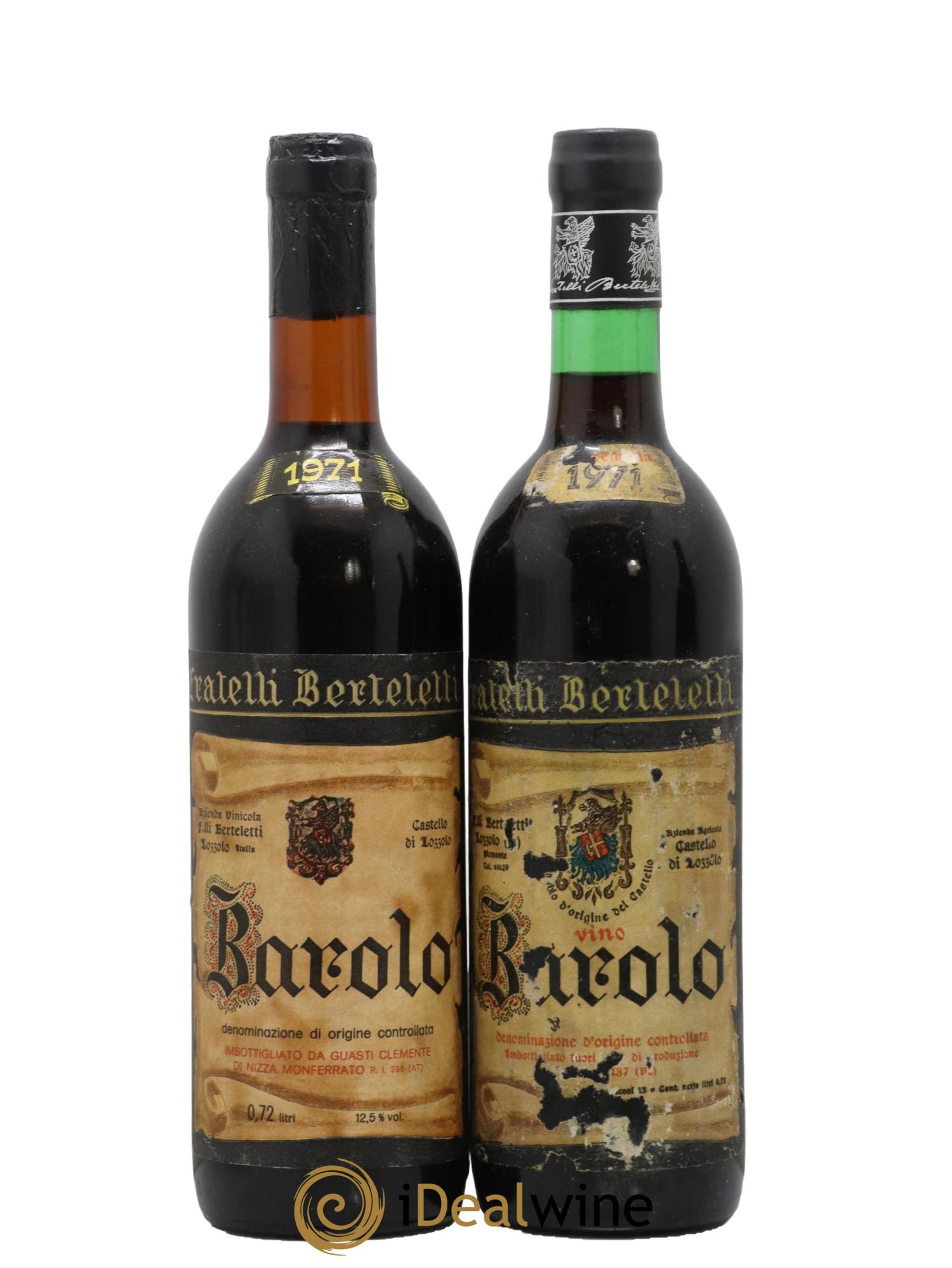 Barolo Berteletti 1971 - Lot de 2 bouteilles - 0