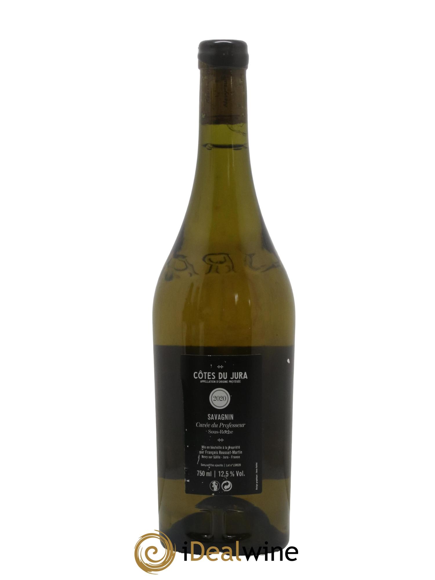 Côtes du Jura Savagnin Cuvée du Professeur François Rousset Martin 2020 - Lot de 1 bouteille - 1