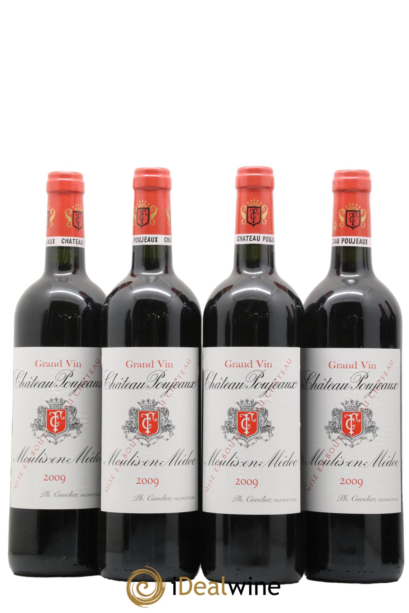 Château Poujeaux 2009 - Lot de 4 bouteilles - 0