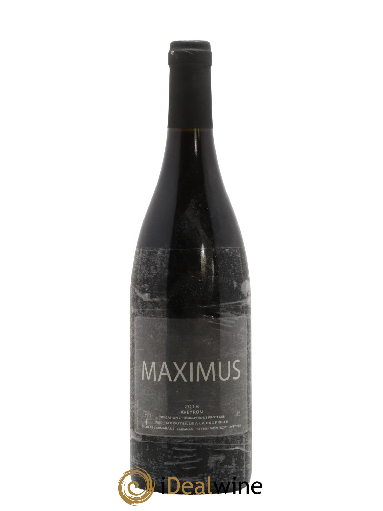 Divers IGP Aveyron Maximus Nicolas Carmarans 2018 - Lot de 1 bouteille - 0