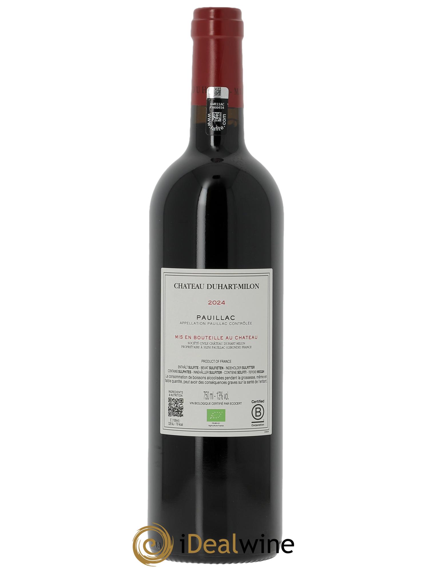 Château Duhart-Milon 4ème Grand Cru Classé (CBO à partir de 6 bts) 2024 - Lote de 1 botella - 1