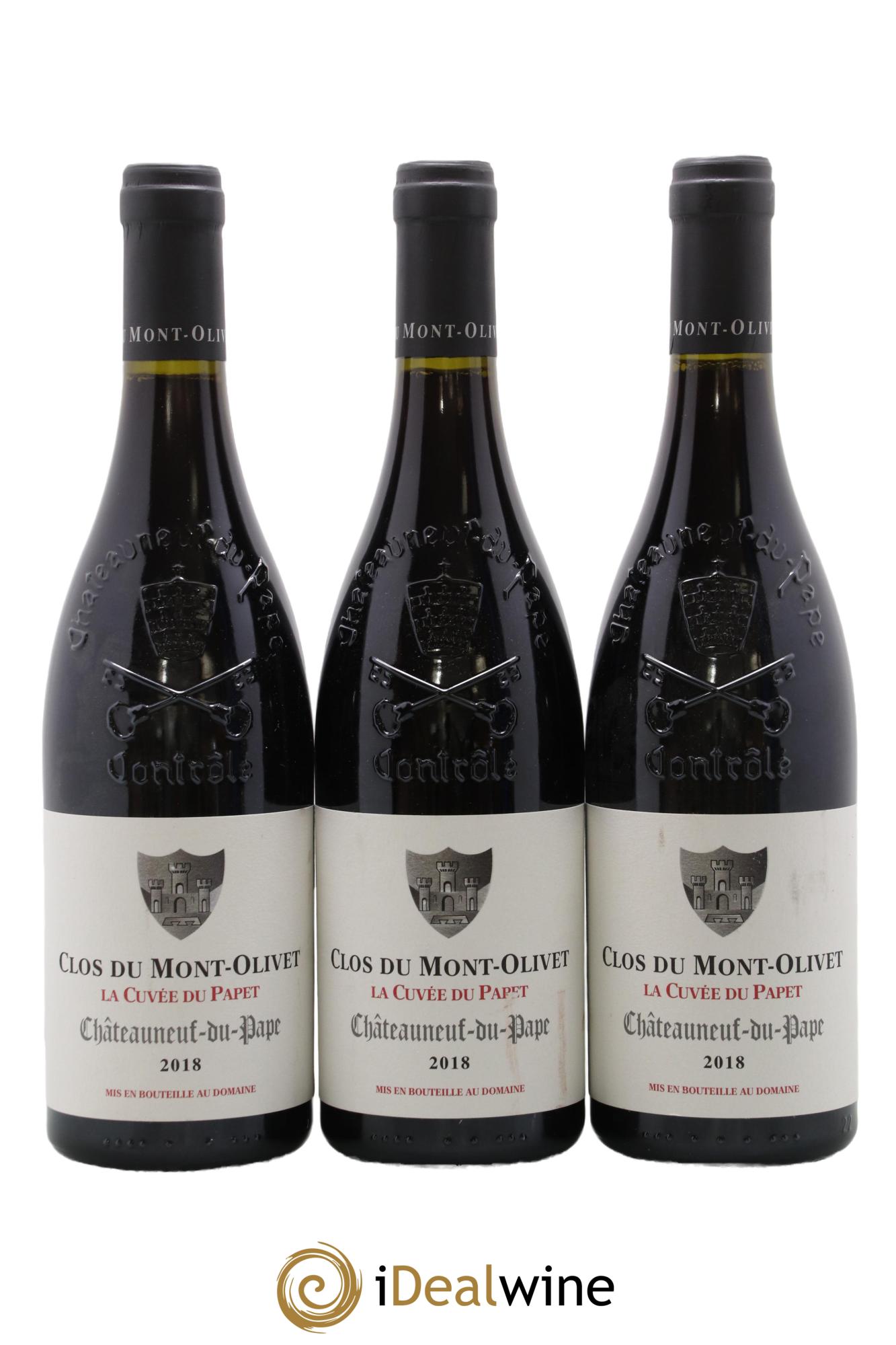Châteauneuf-du-Pape Cuvée du Papet Clos du Mont-Olivet 2018 - Lotto di 3 bottiglie - 0