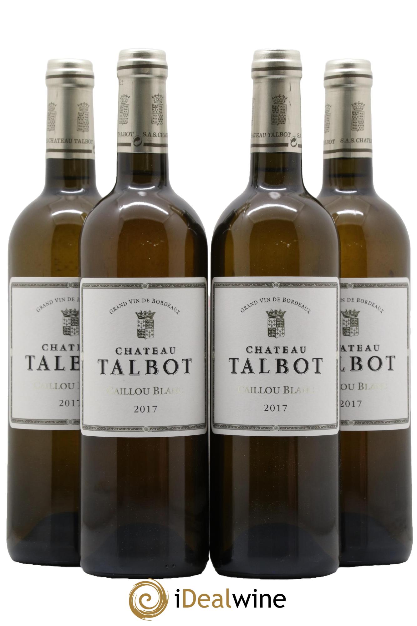 Château Talbot Caillou Blanc 2017 - Lot de 4 bouteilles - 0