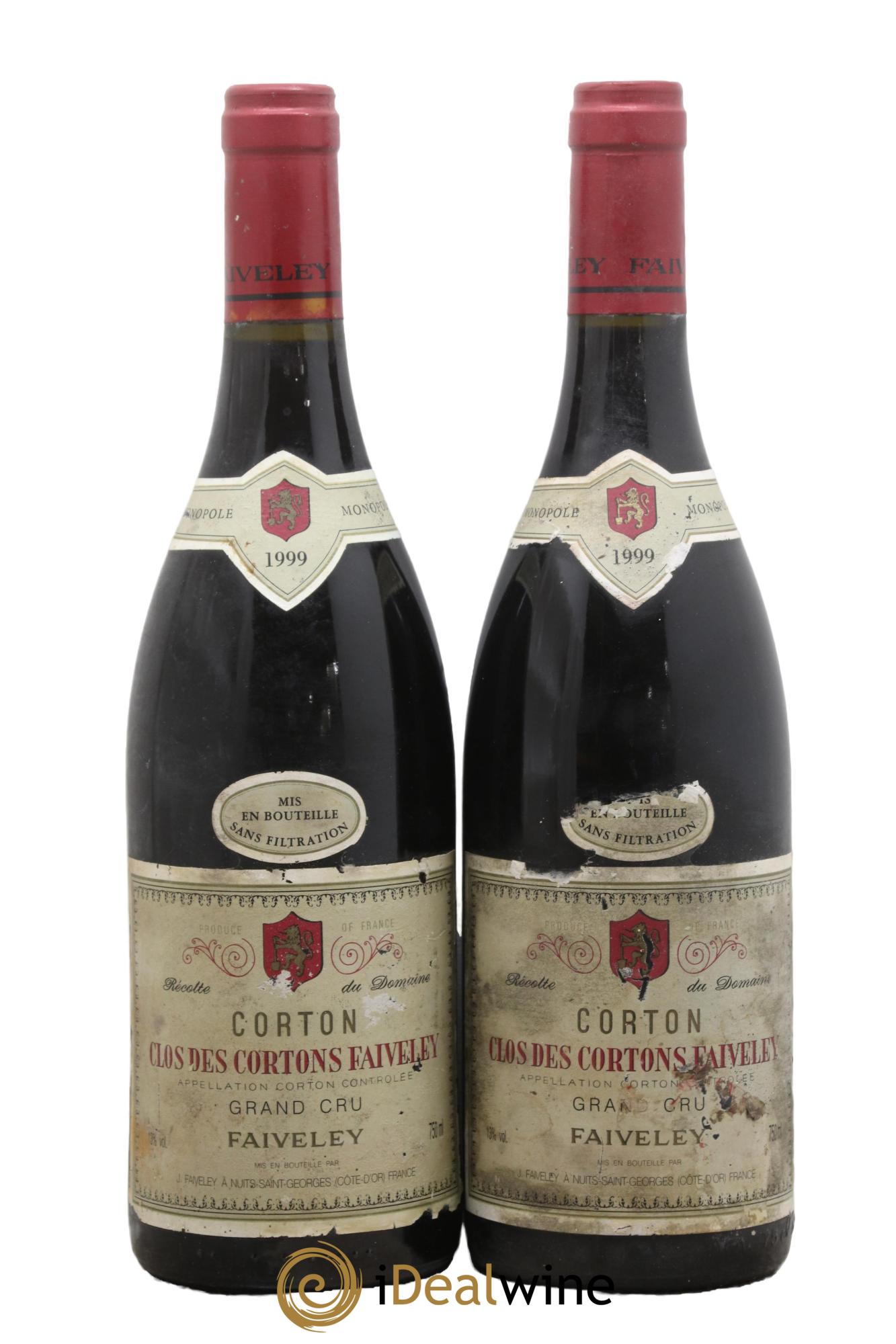 Corton Grand Cru Clos des Cortons Faiveley 1999 - Lotto di 2 bottiglie - 0