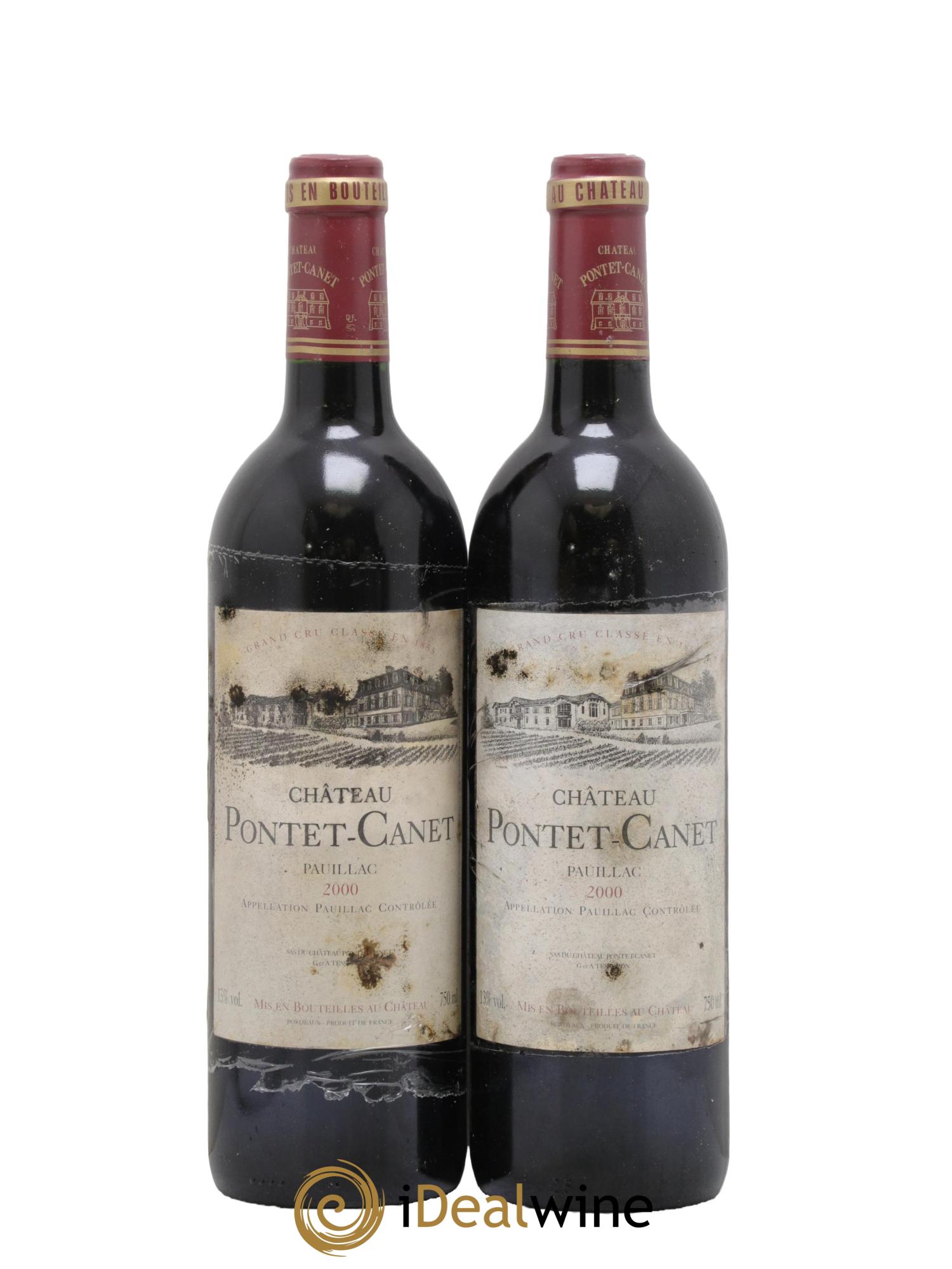 Château Pontet Canet 5ème Grand Cru Classé 2000 - Lot de 2 bouteilles - 0
