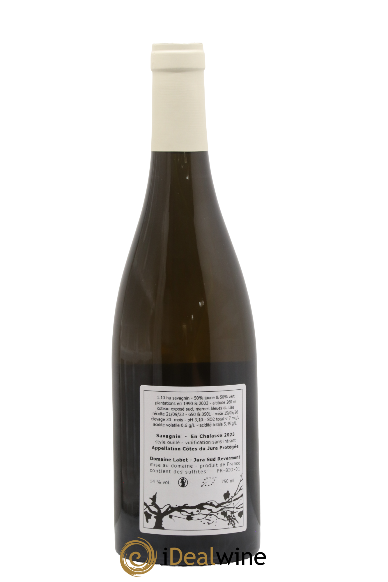 Côtes du Jura Savagnin en Chalasse Romain - Julien - Charline Labet 2023 - Lot de 1 bouteille - 1