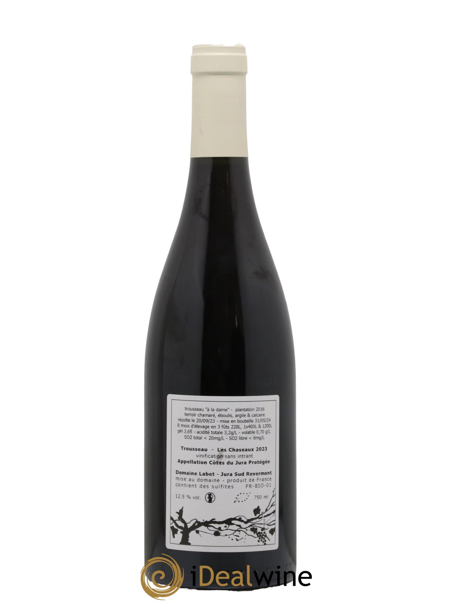 Côtes du Jura Trousseau Les Chaseaux Romain - Julien - Charline Labet 2023 - Lot de 1 bouteille - 1