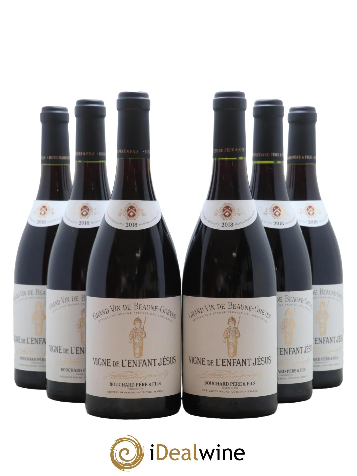 Beaune 1er Cru Grèves - Vigne de l'Enfant Jésus Bouchard Père & Fils 2018 - Lot de 6 bouteilles - 0