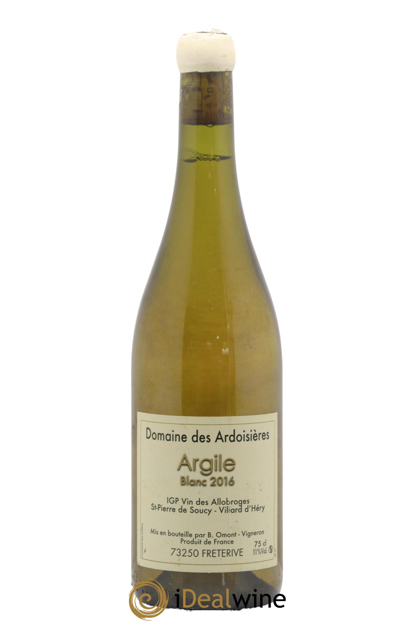 Vin des Allobroges Saint-Pierre-de-Soucy Argile Ardoisières (Domaine des) 2016 - Lot de 1 bouteille - 0