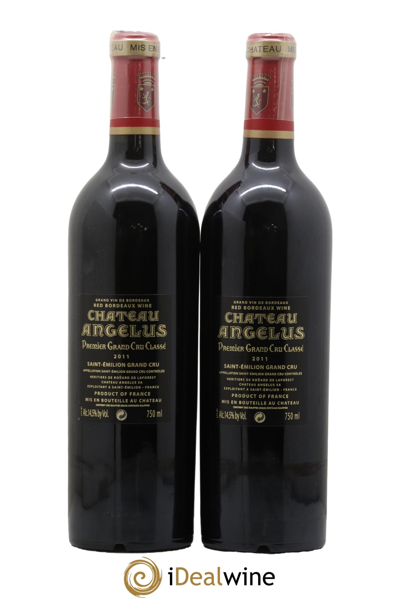 Château Angélus 1er Grand Cru Classé A 2011 - Lot of 2 bottles - 1