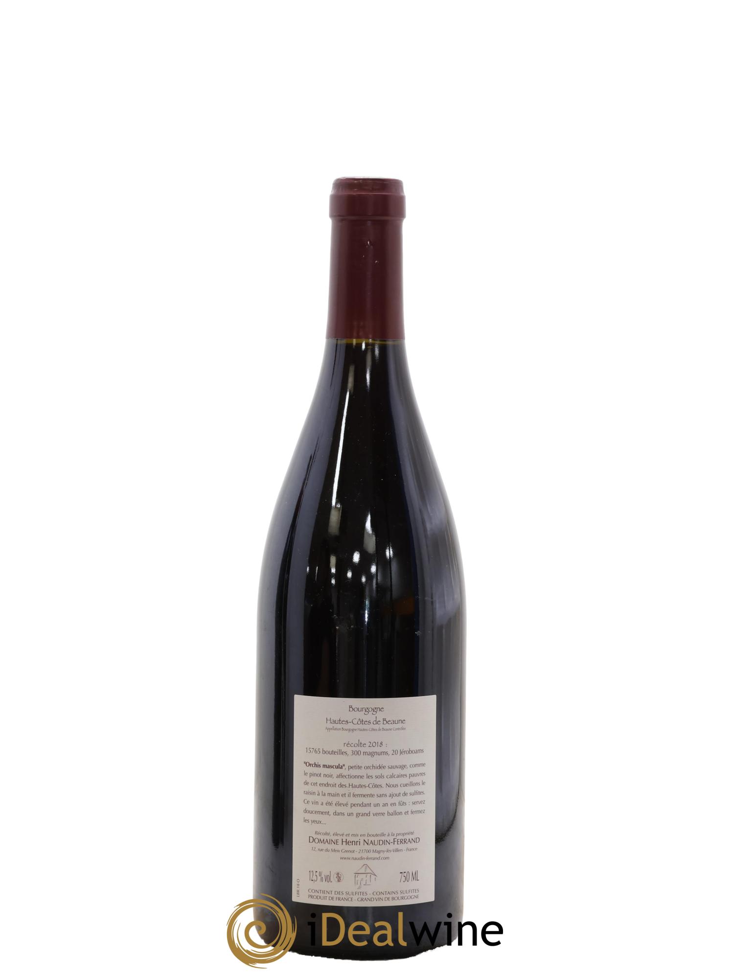 Hautes-Côtes de Beaune Orchis Mascula Naudin-Ferrand (Domaine) 2018 - Lot de 1 bouteille - 1