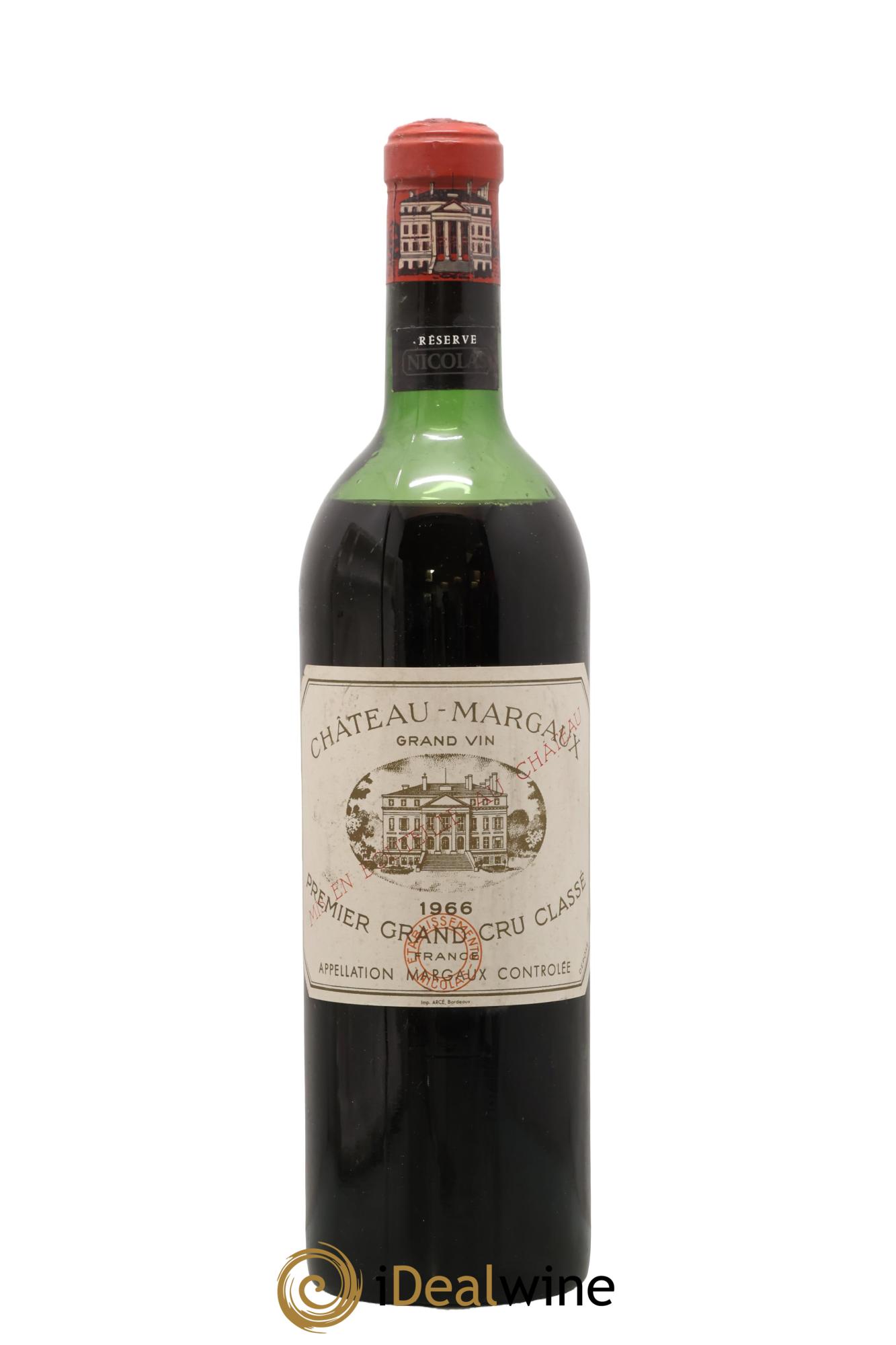 Château Margaux 1er Grand Cru Classé 1966 - Lot de 1 bouteille - 0