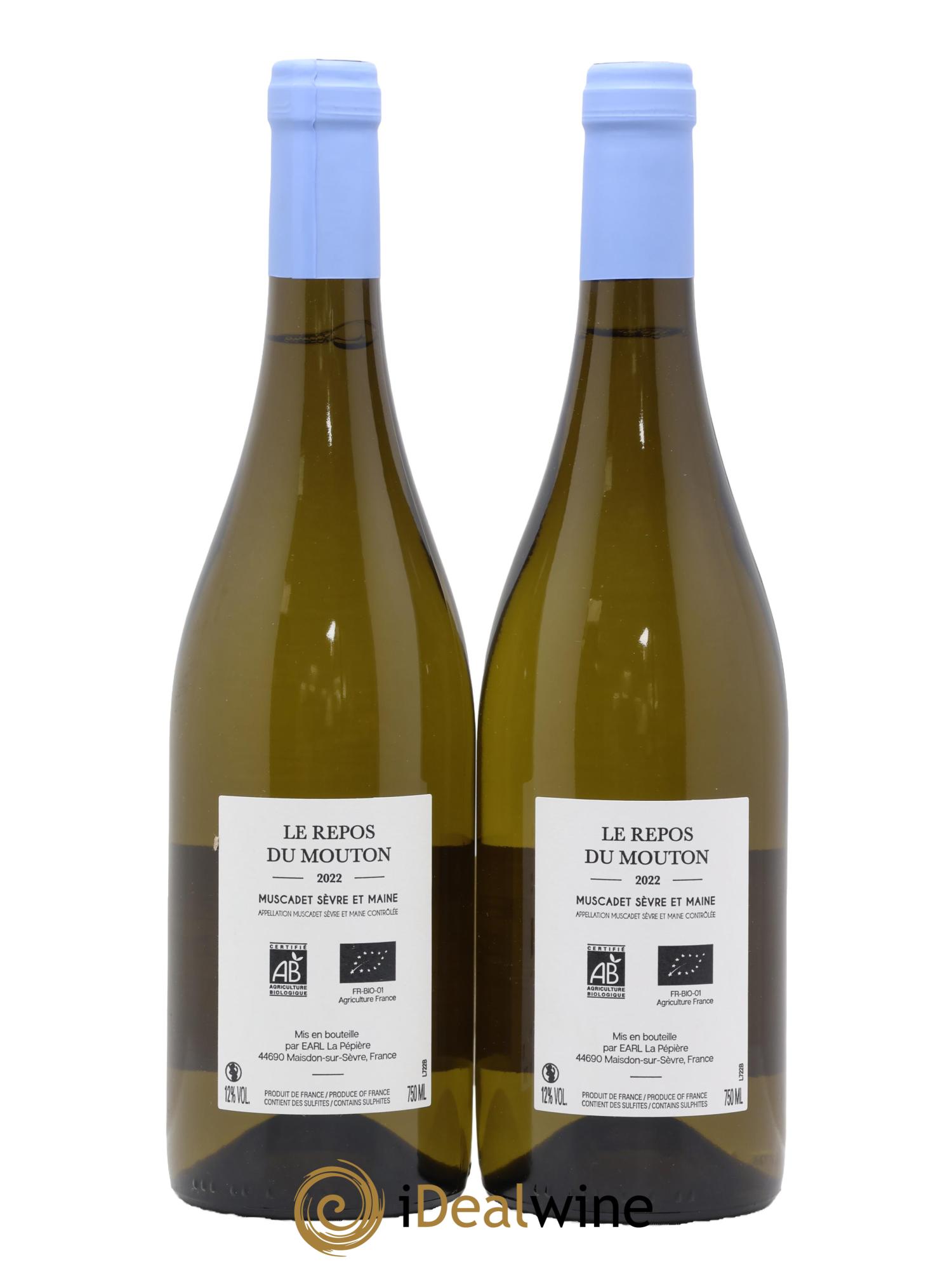 Muscadet-Sèvre-et-Maine Le Repos Du Mouton Domaine Pépière 2022 - Posten von 2 Flaschen - 1