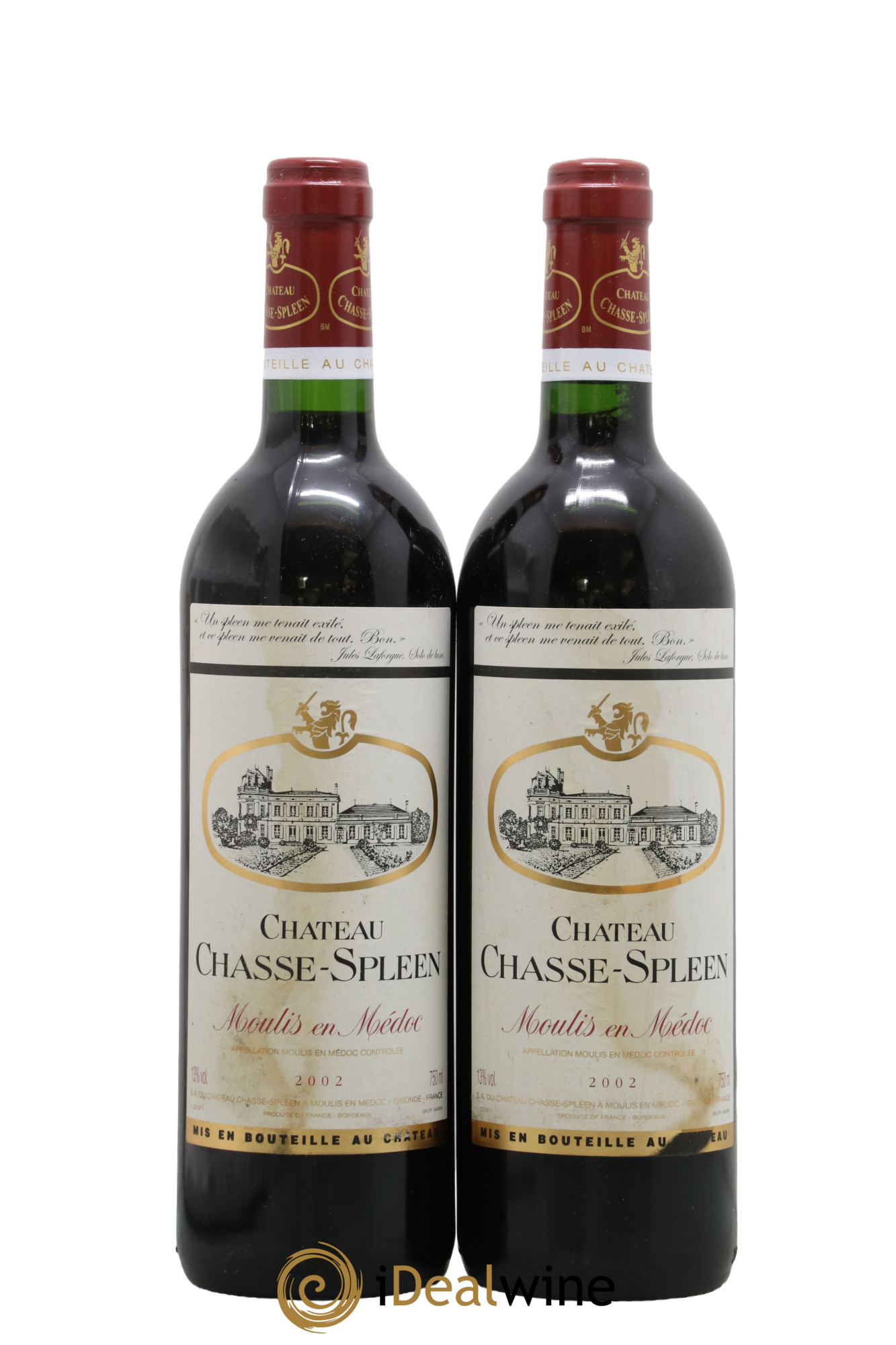 Château Chasse Spleen 2002 - Lot of 2 bottles - 0
