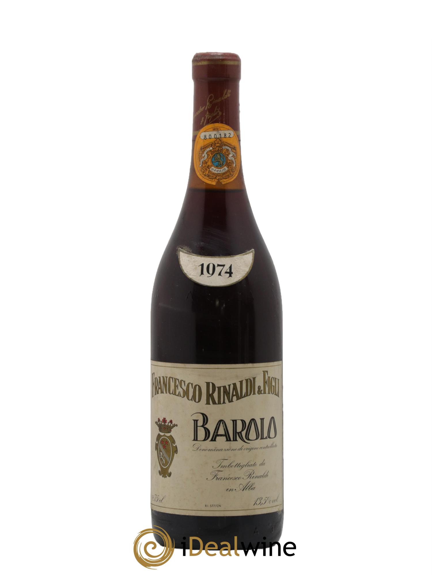 Barolo DOCG Francesco Rinaldi 1974 - Lotto di 1 bottiglia - 0