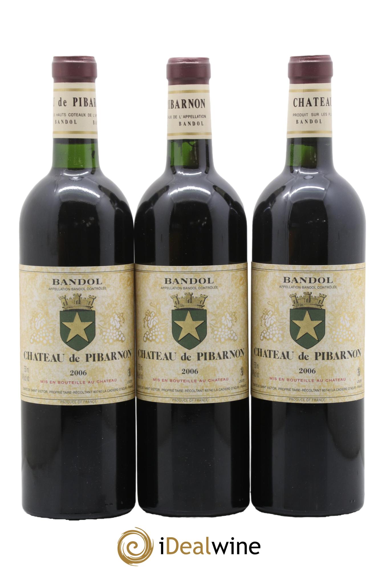 Bandol Château de Pibarnon Comte de Saint-Victor 2006 - Lot de 3 bouteilles - 0