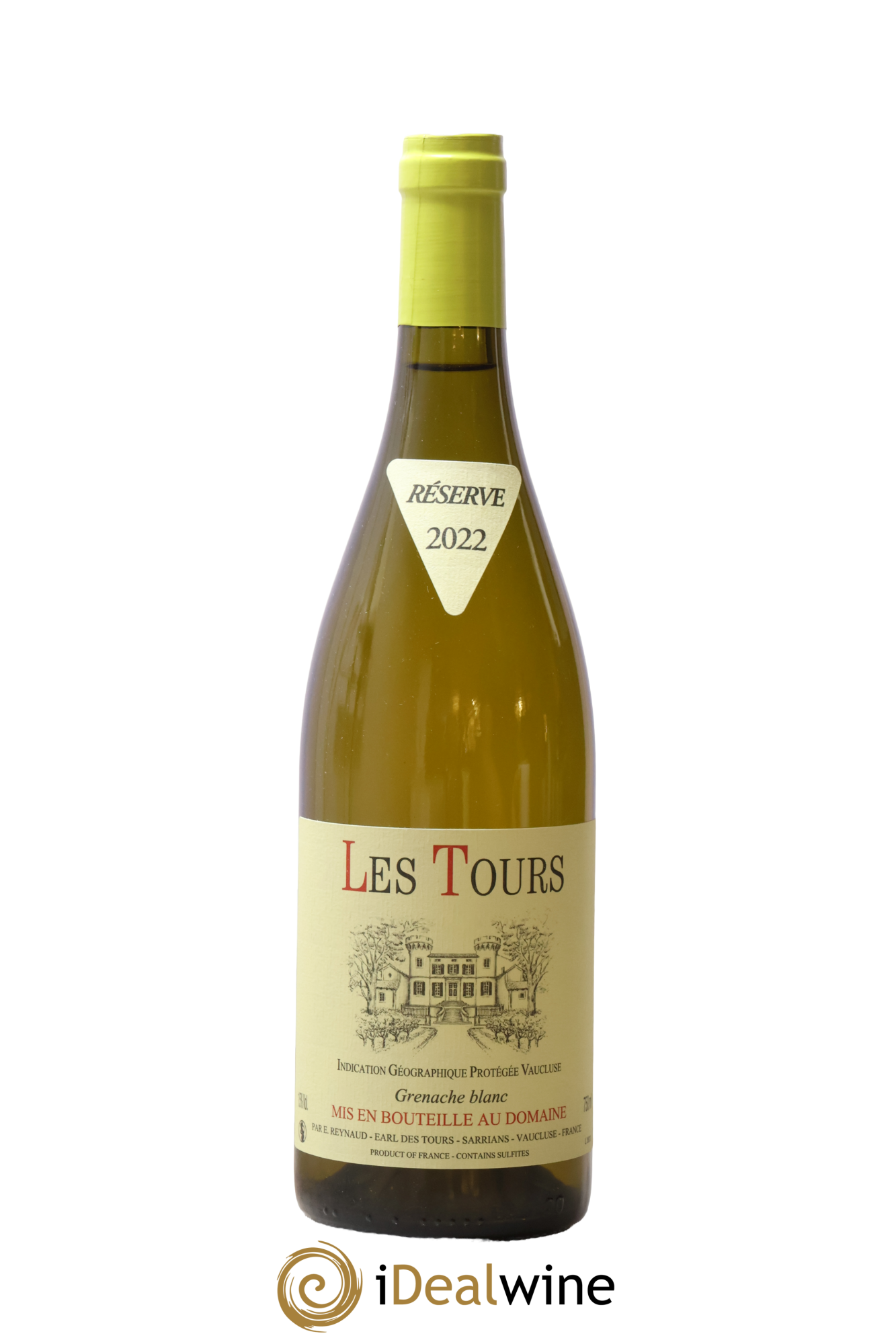 Vaucluse (Vin de Pays de Vaucluse) Les Tours Grenache Blanc Emmanuel Reynaud 2022 - Lot de 1 bouteille - 0