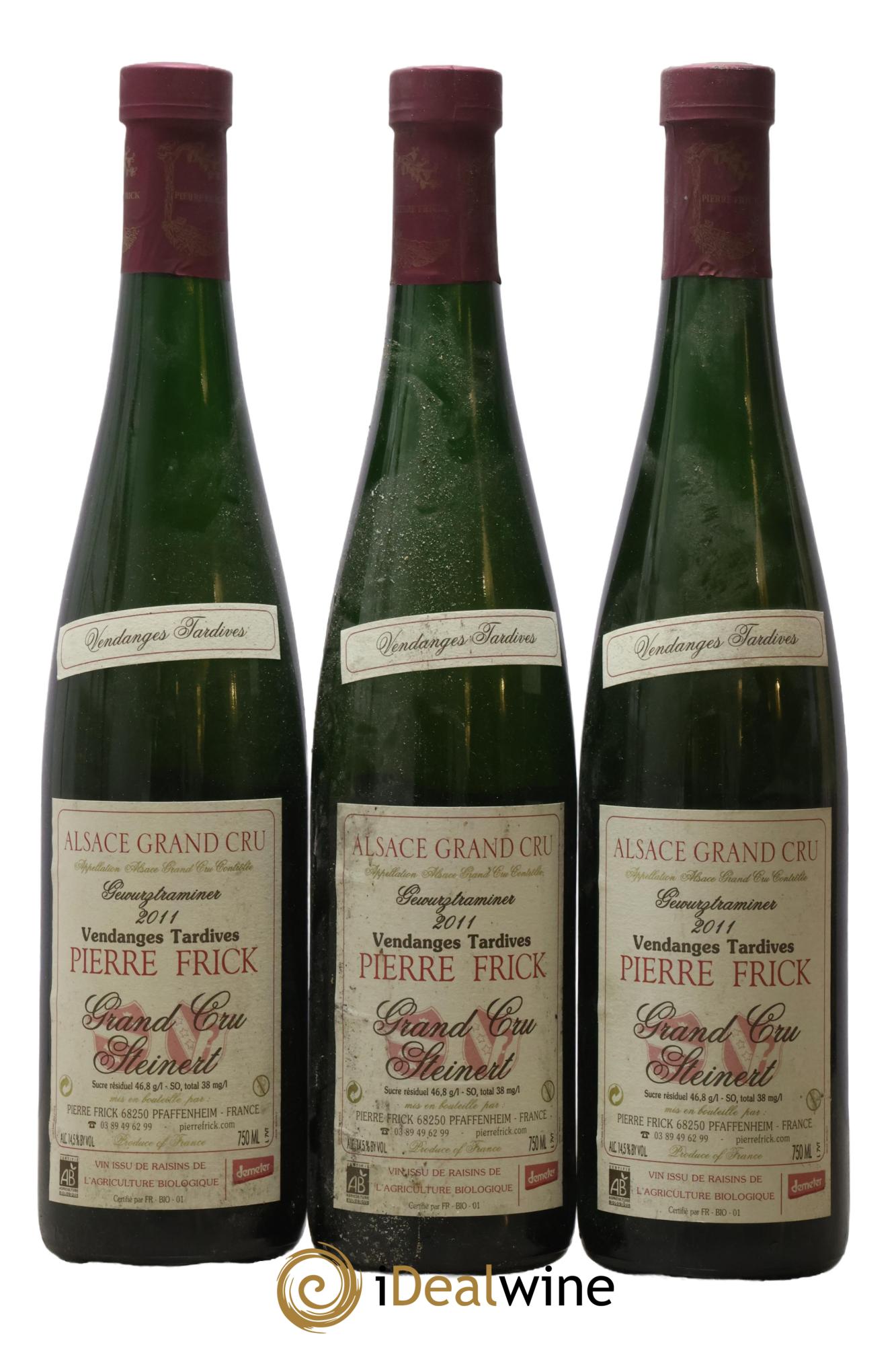 Alsace Gewurztraminer Vendanges Tardives Grand Cru Steinert Domaine Pierre Frick 2011 - Lotto di 3 bottiglie - 0