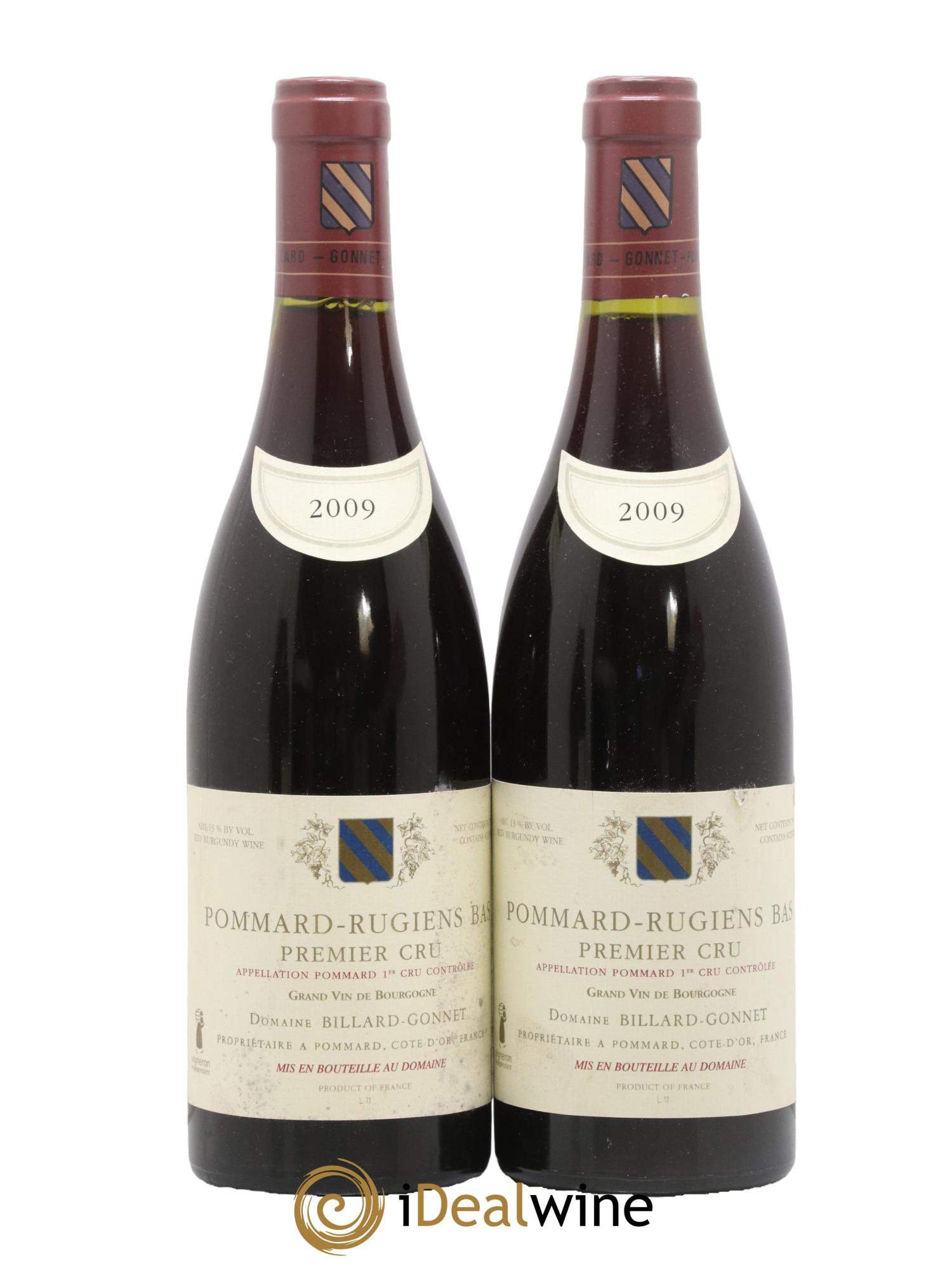 Pommard 1er Cru Rugiens Bas Billard Gonnet 2009 - Lot de 2 bouteilles - 0