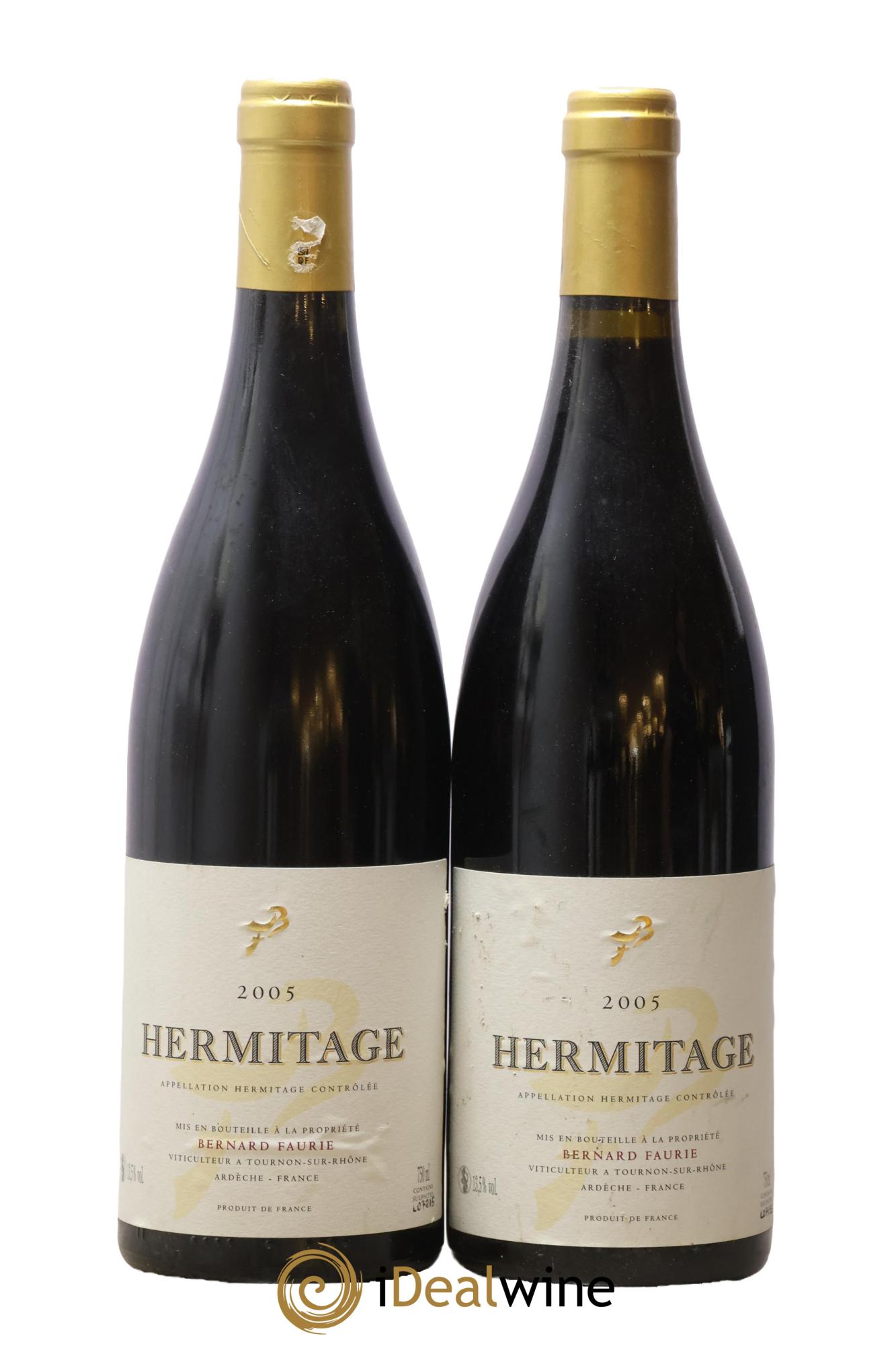 Hermitage Bessards Méal (capsule dorée) Bernard Faurie 2005 - Lot of 2 bottles - 0