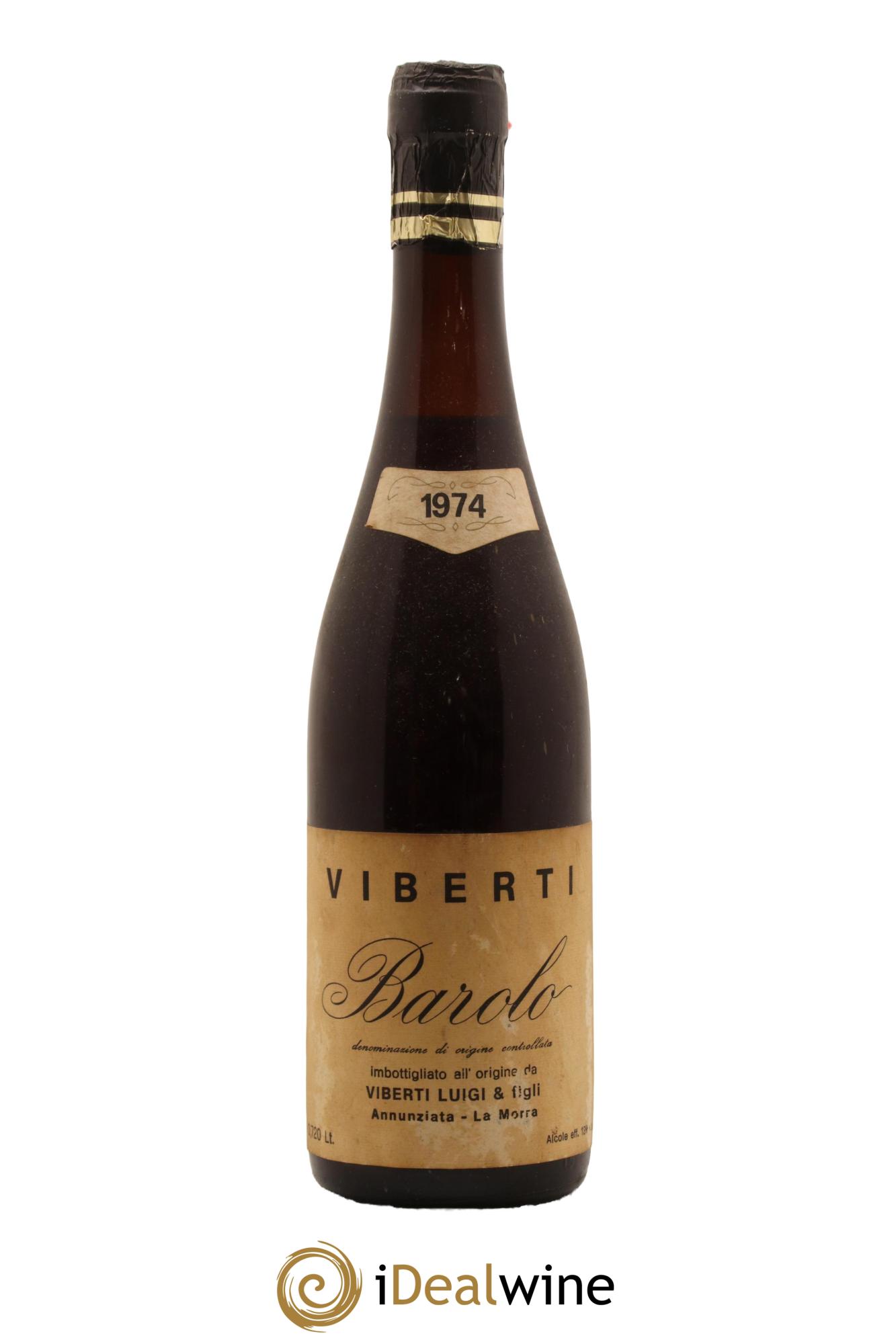 Barolo Luigi Viberti 1974 - Lot de 1 bouteille - 0