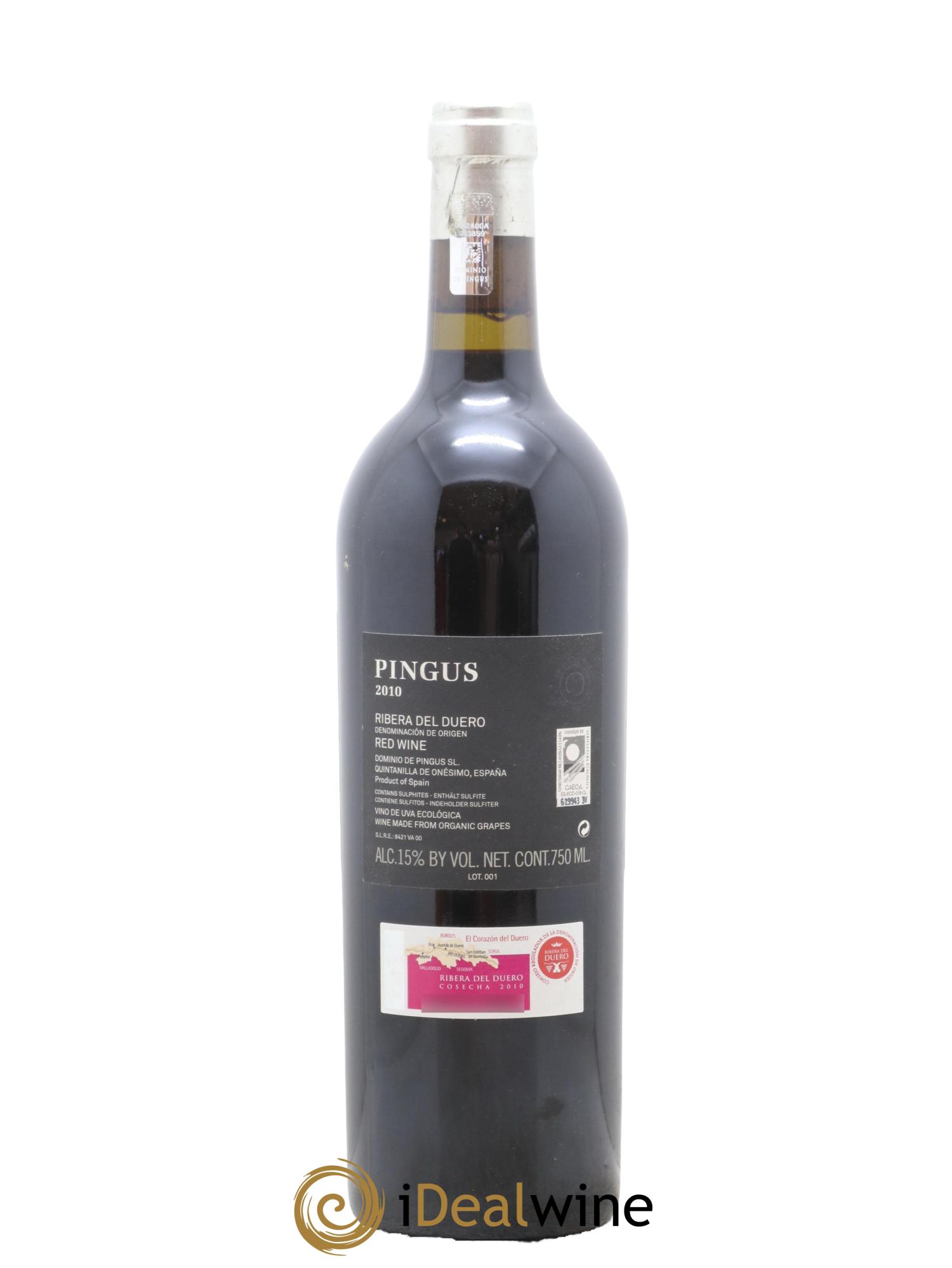 Ribera Del Duero Pingus Dominio de Pingus - Peter Sisseck 2010 - Lotto di 1 bottiglia - 1