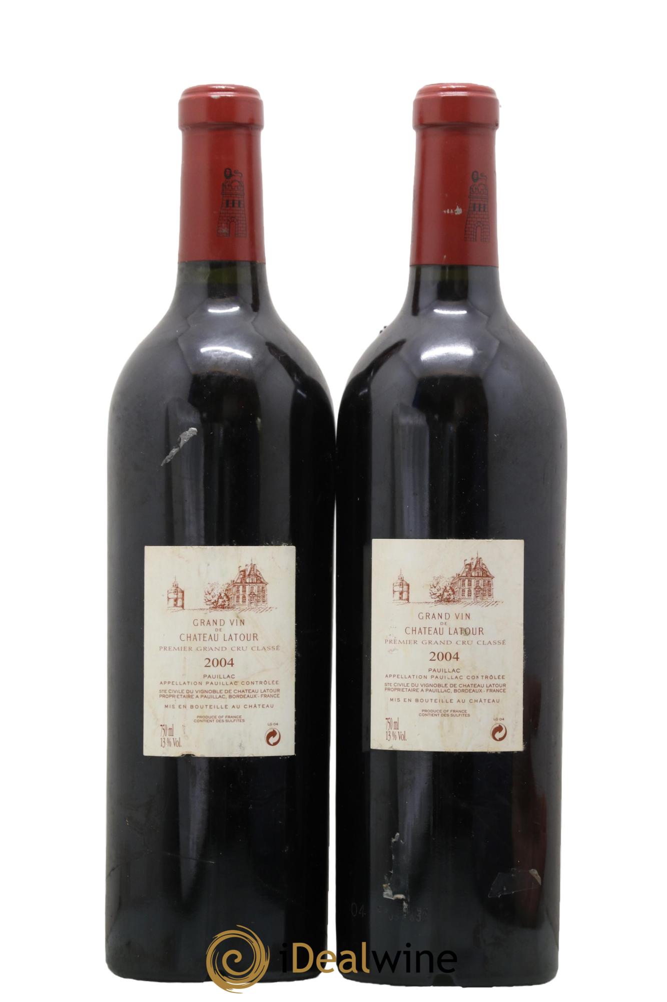 Château Latour 1er Grand Cru Classé 2004 - Lot de 2 bouteilles - 1