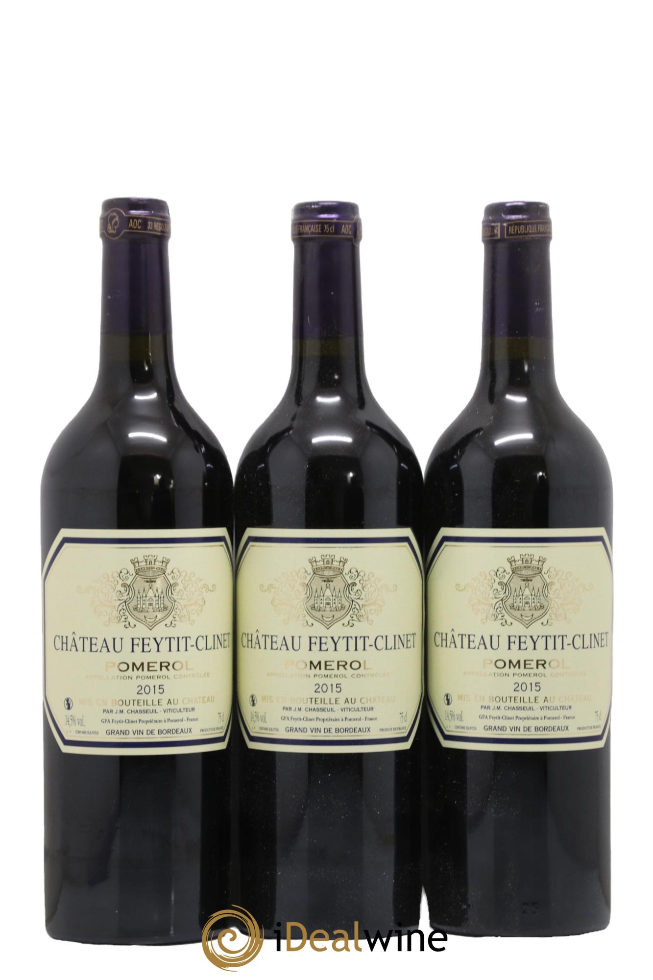 Château Feytit-Clinet 2015 - Lot of 3 bottles - 0