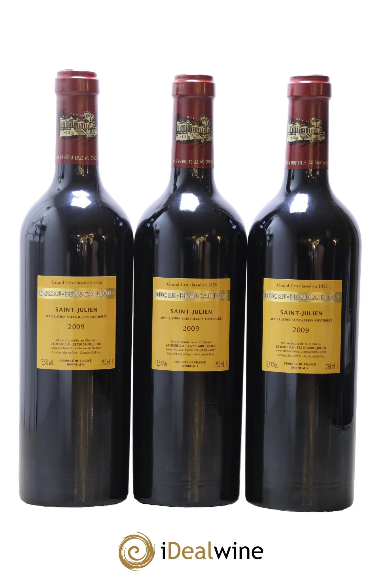 Château Ducru Beaucaillou 2ème Grand Cru Classé 2009 - Lot of 3 bottles - 1
