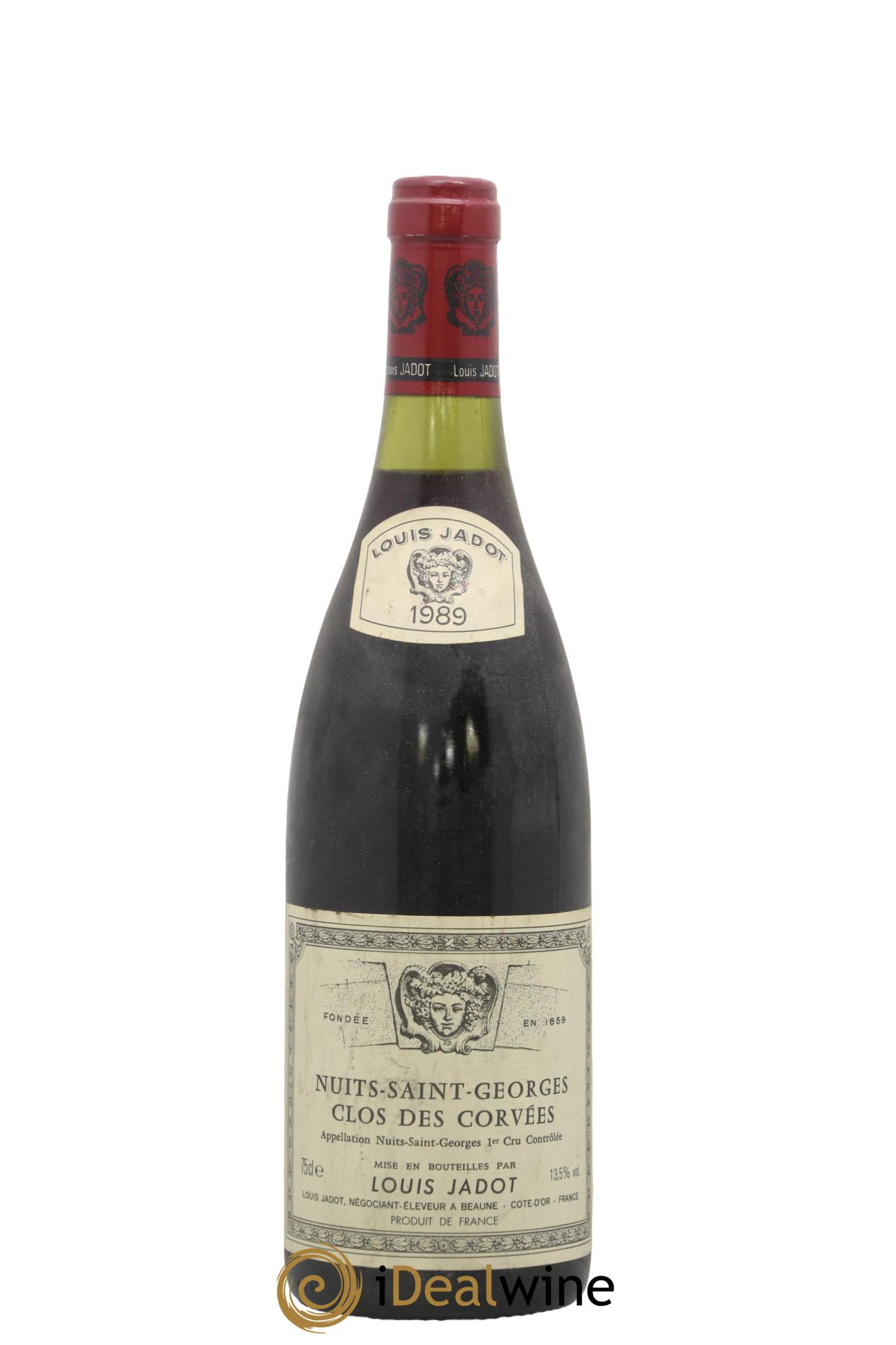 Nuits Saint-Georges 1er Cru Clos des Corvées Louis Jadot Clos Des Corvées Louis Jadot 1989 - Lot de 1 bouteille - 0