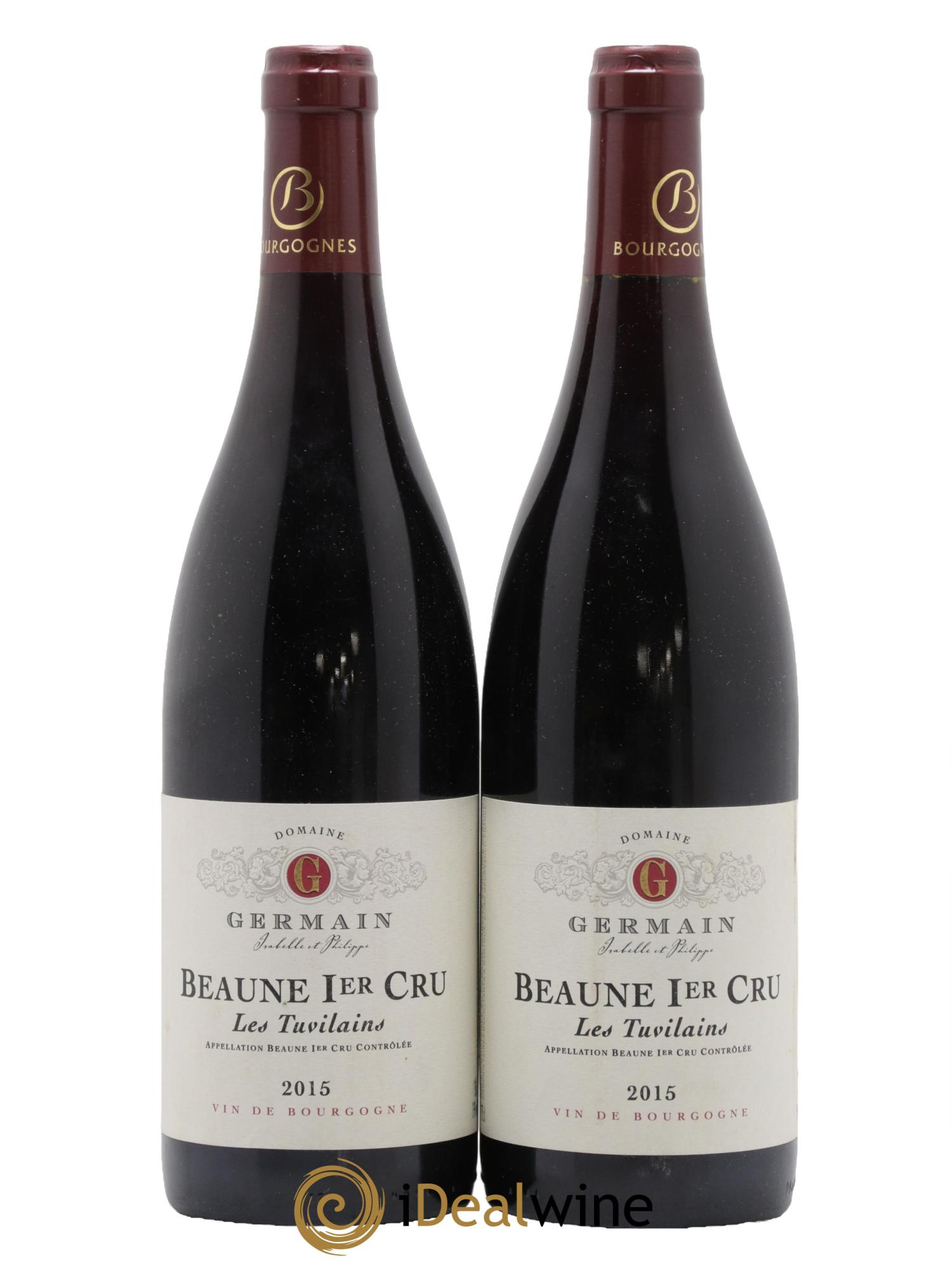 Beaune 1er Cru Les Tuvilains Domaine Philippe Germain 2015 - Lot de 2 bouteilles - 0