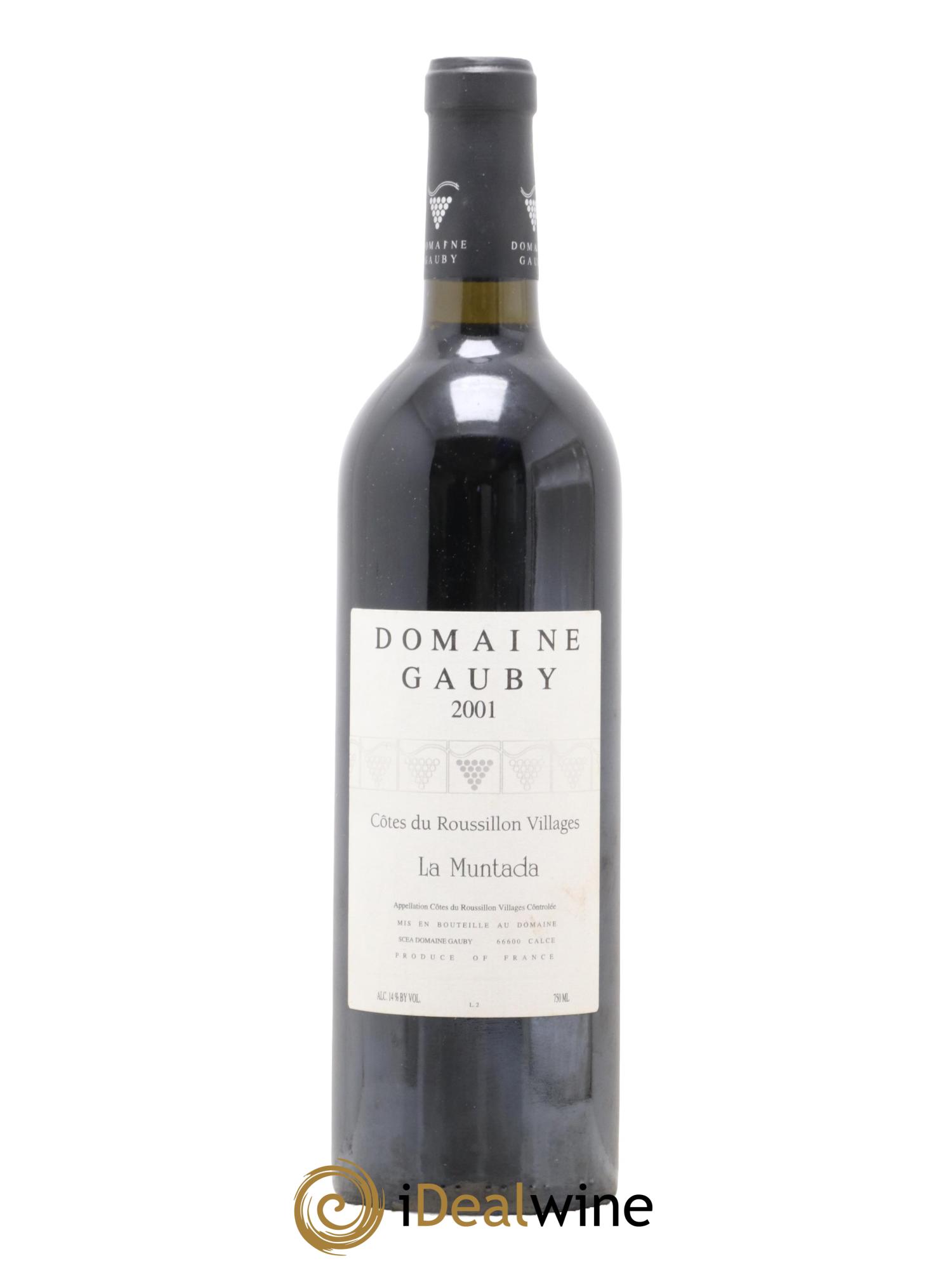 Côtes Catalanes (anciennement Côtes du Roussillon Villages) La Muntada Gauby (Domaine) 2001 - Lot de 1 bouteille - 0
