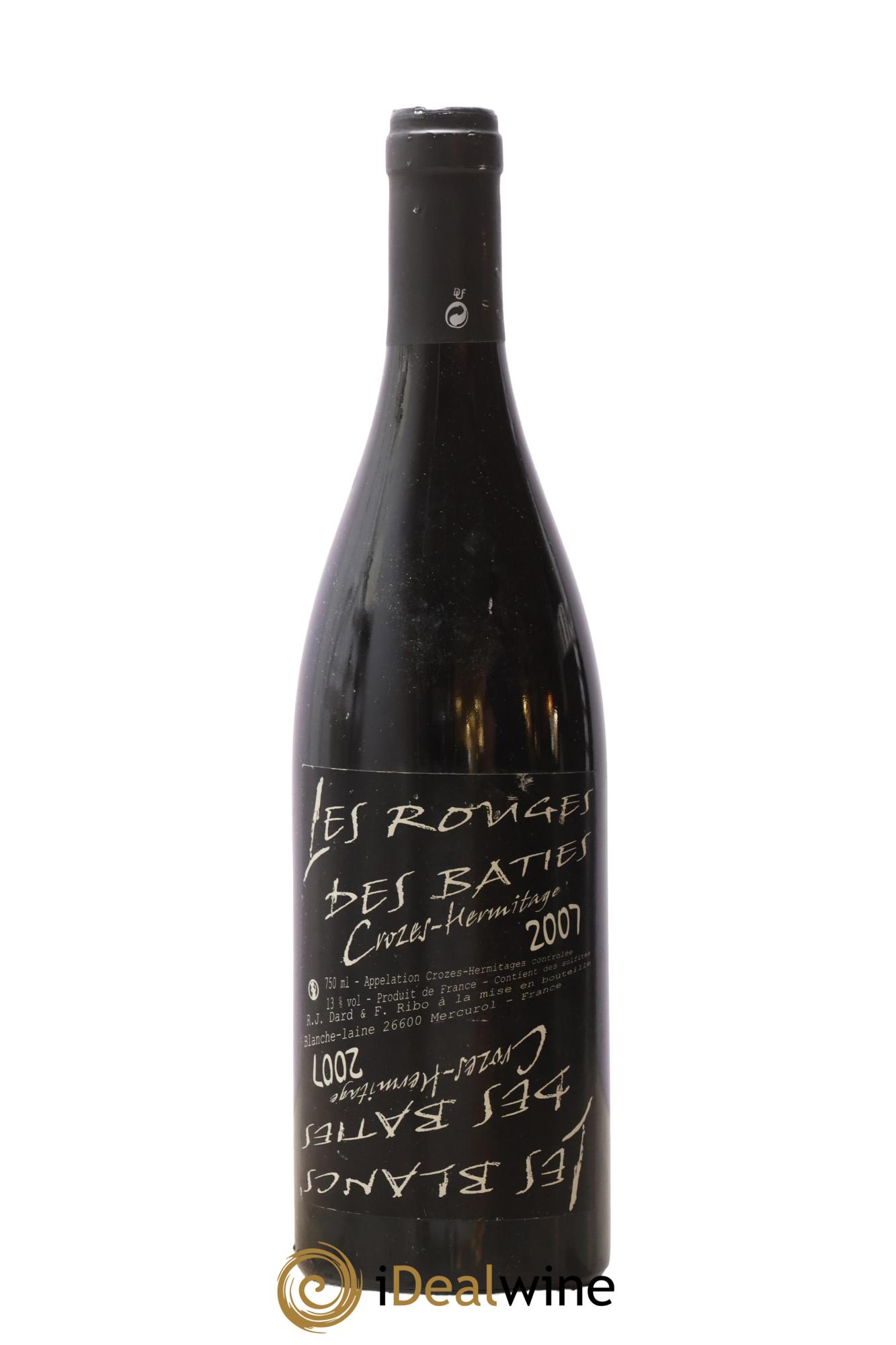 Crozes-Hermitage Les Rouges des Bâties Dard et Ribo (Domaine) 2007 - Lot de 1 bouteille - 0
