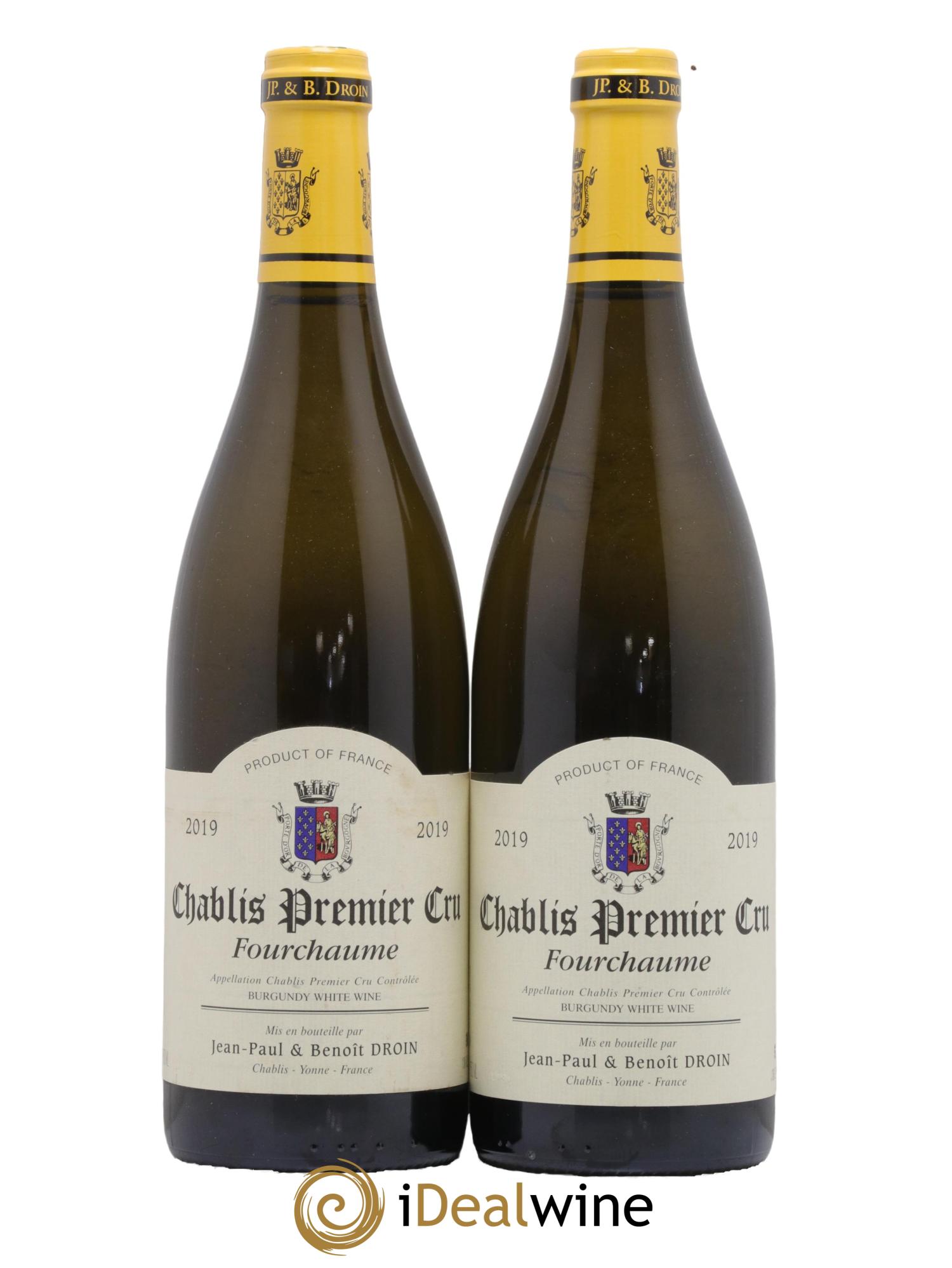Chablis 1er Cru Fourchaume Jean-Paul & Benoît Droin (Domaine) 2019 - Lot de 2 bouteilles - 0