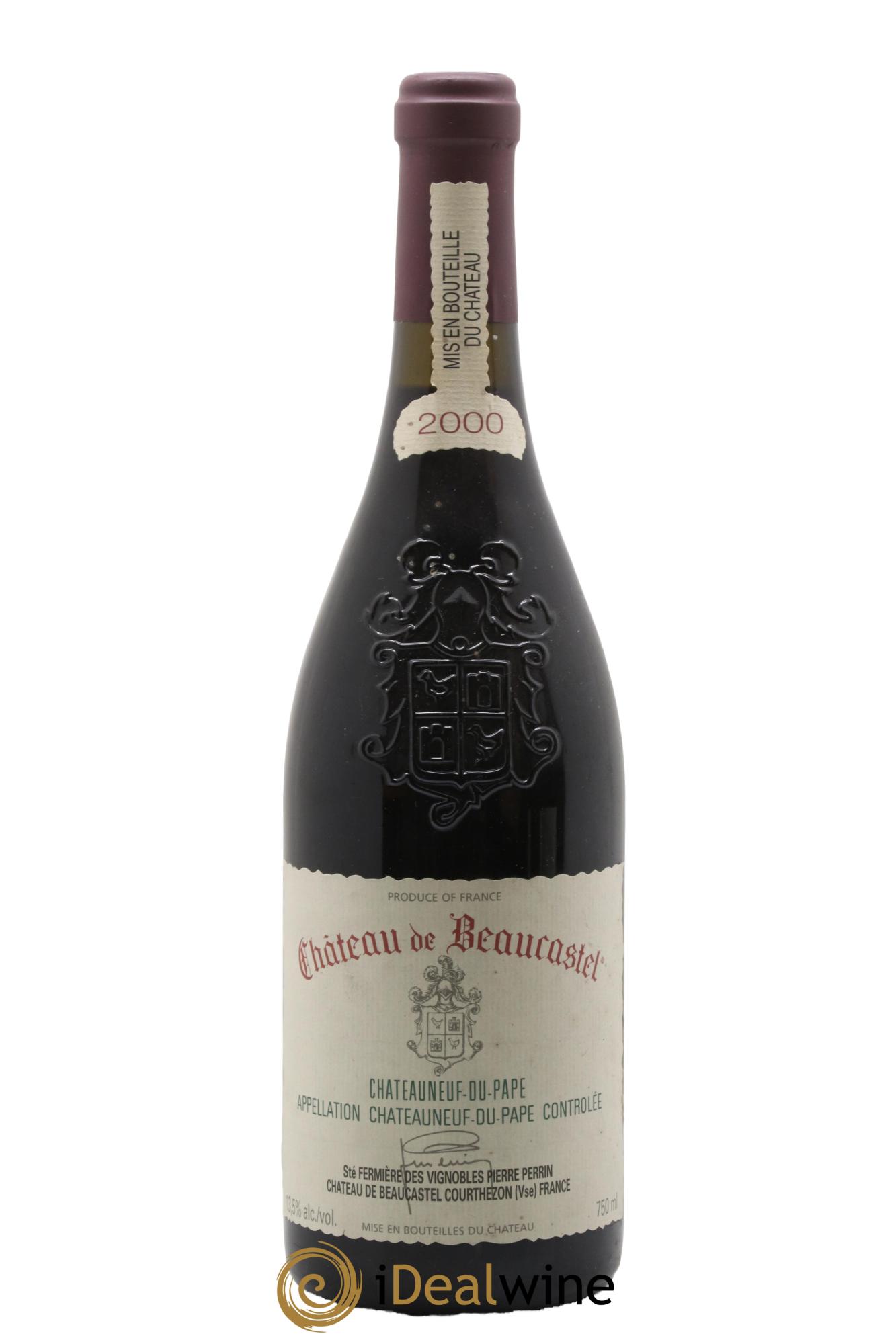 Châteauneuf-du-Pape Château de Beaucastel Famille Perrin 2000 - Lot de 1 bouteille - 0